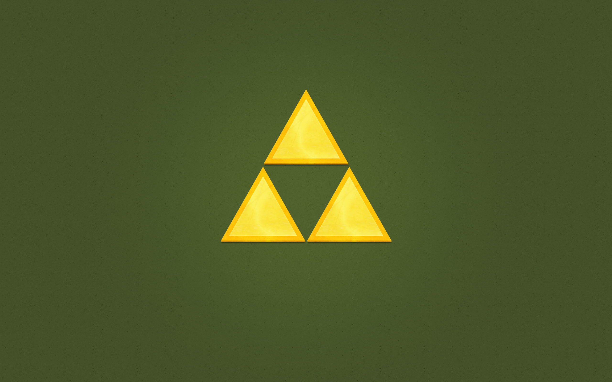 The Legend of Zelda, 2K, Triforce, minimalism, video games, HD Wallpaper