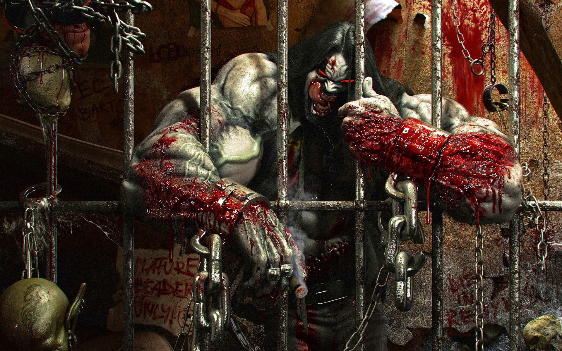 x, fantasy art, 1080P, fantasy, art, hd, lobo, HD Wallpaper