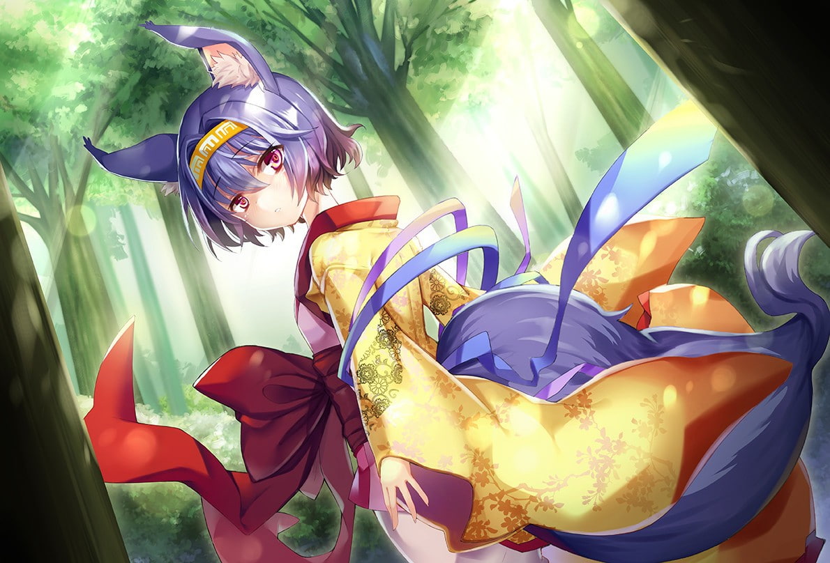 No Game No Life, kitsunemimi, 480P, Hatsuse Izuna, traditional clothing, anime girls, anime, HD Wallpaper