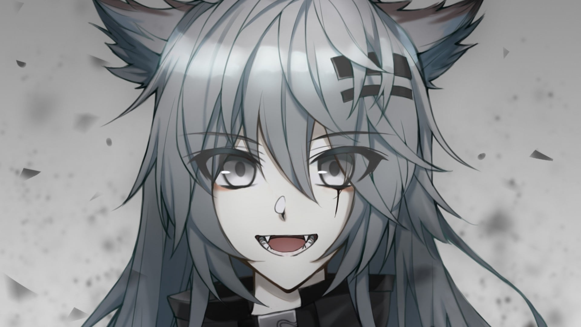 Lappland (Arknights), Grey Hair, 1080P, Video Game, Arknights, Cat Girl, HD Wallpaper