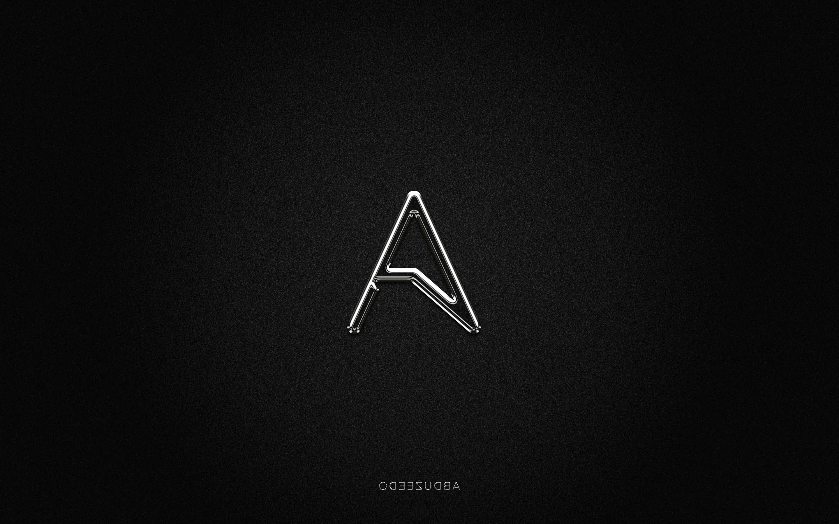 white color, communication, text, single object, technology, sign, black color, message, 2K, internet, abduzeedo chrome digital art, letter, triangle shape, HD Wallpaper