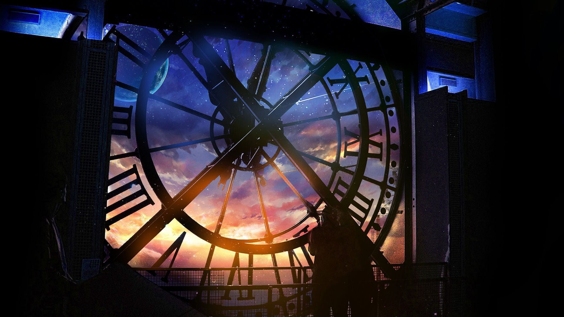 transparent, built structure, stars, artwork, no people, architecture, illuminated, sky, people, amusement park, concept art, indoors, pattern, tower, glass - material, HD Wallpaper