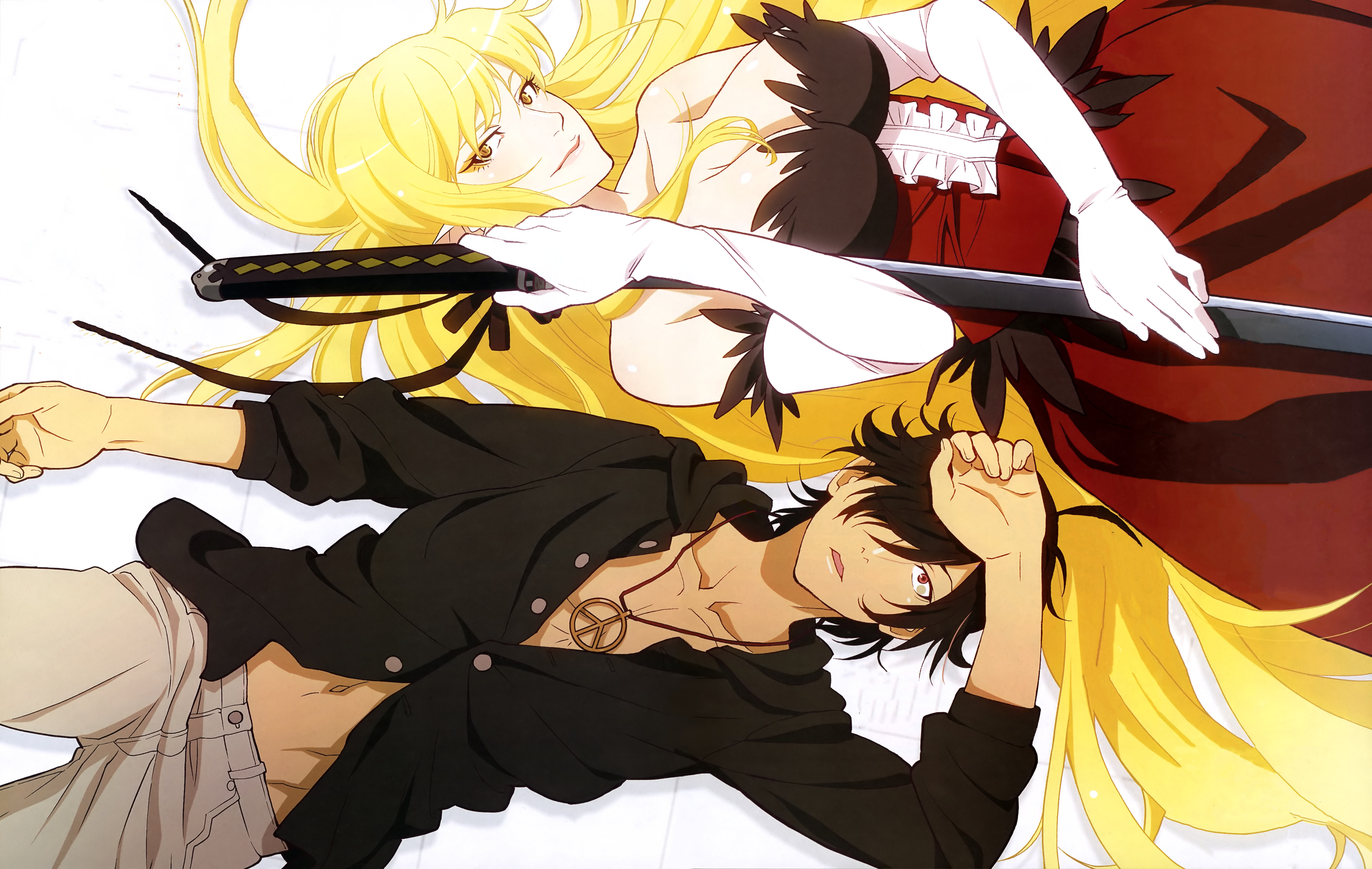Koyomi Araragi, 5K, Anime, Monogatari (Series), Kiss-shot Acerola-orion Heart-under-blade, HD Wallpaper