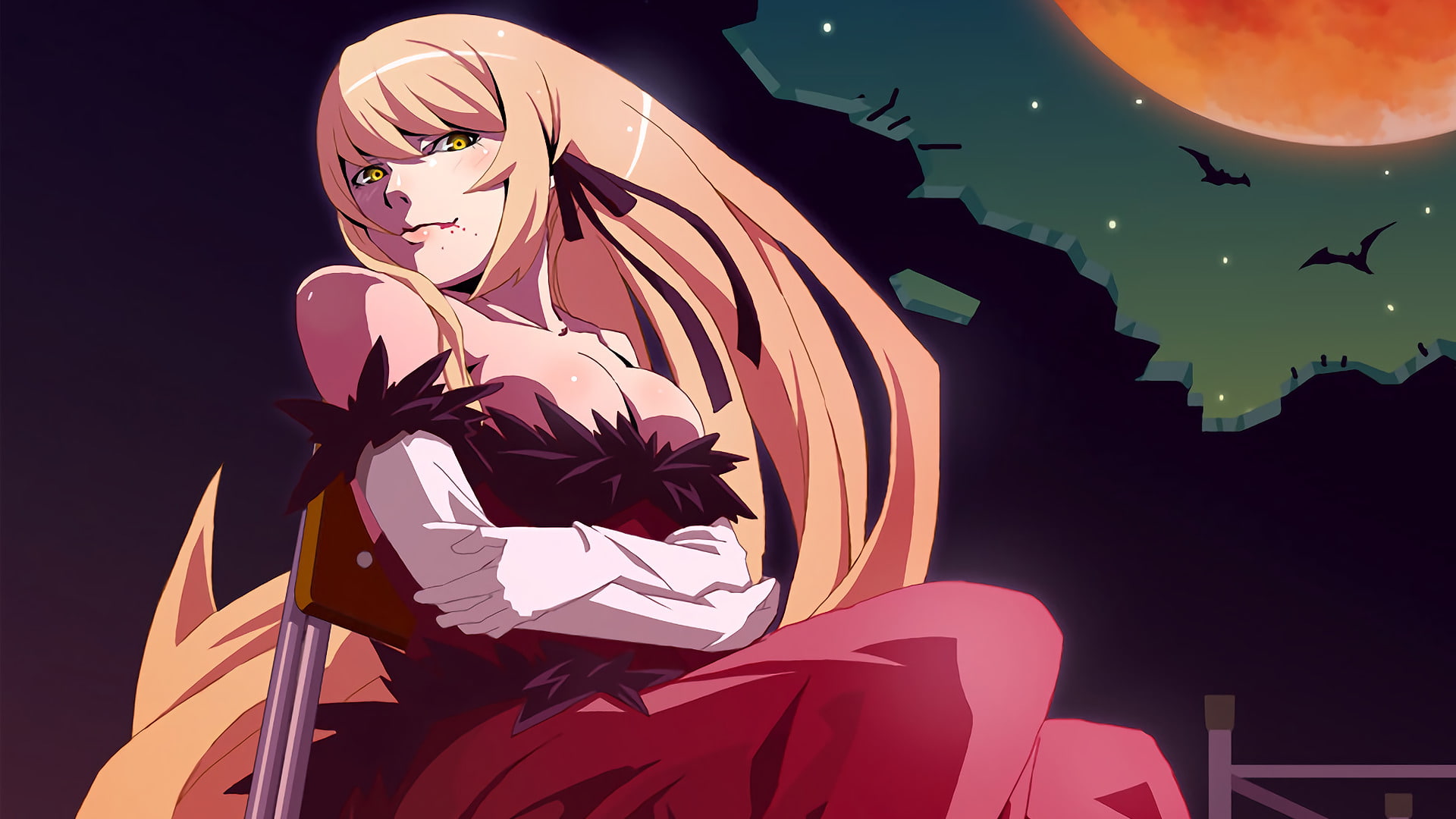 Anime, Kiss-shot Acerola-orion Heart-under-blade, Shinobu Oshino, 1080P, Monogatari (Series), HD Wallpaper