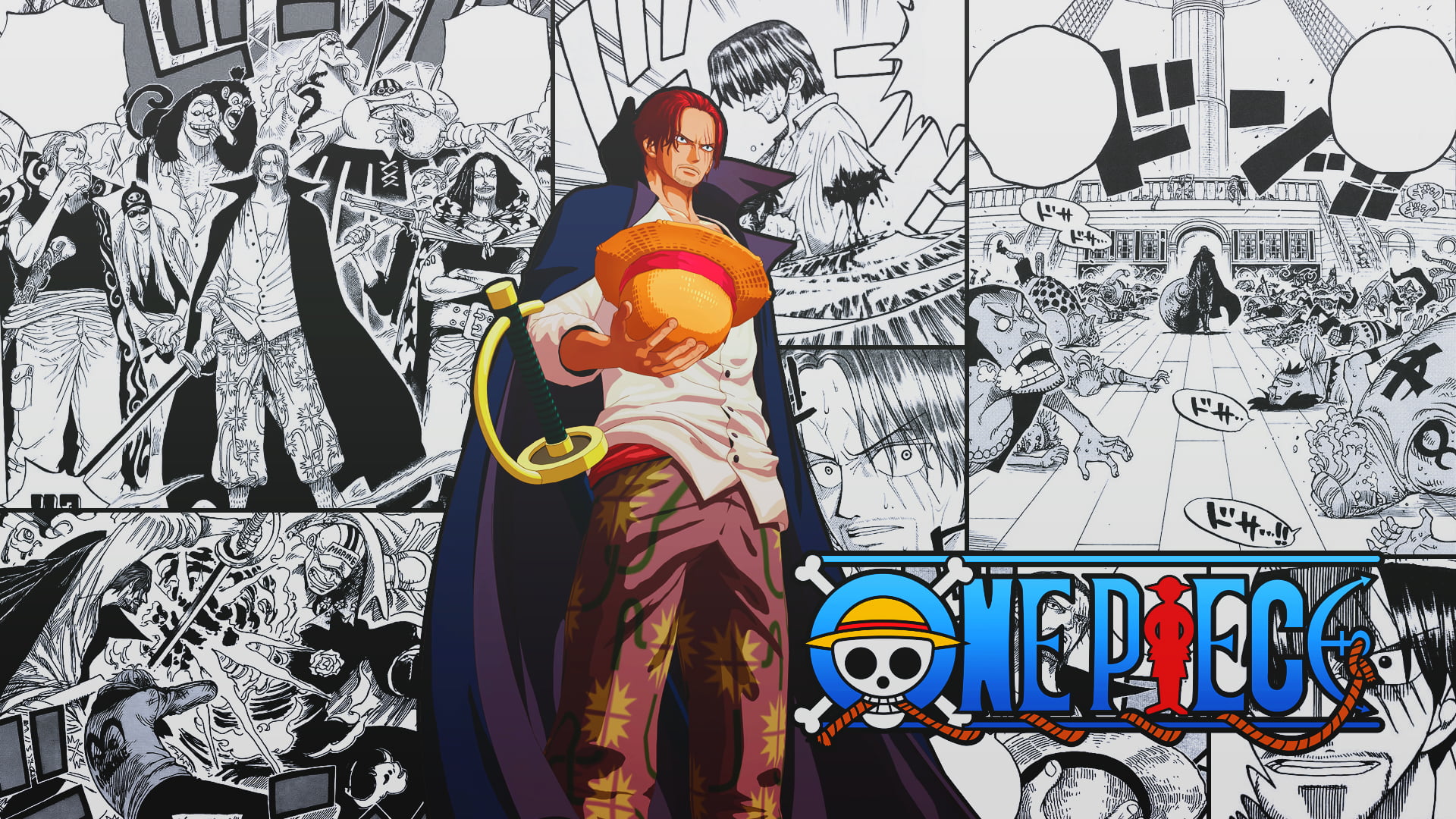 1080P, straw hat, Shanks, One Piece, HD Wallpaper