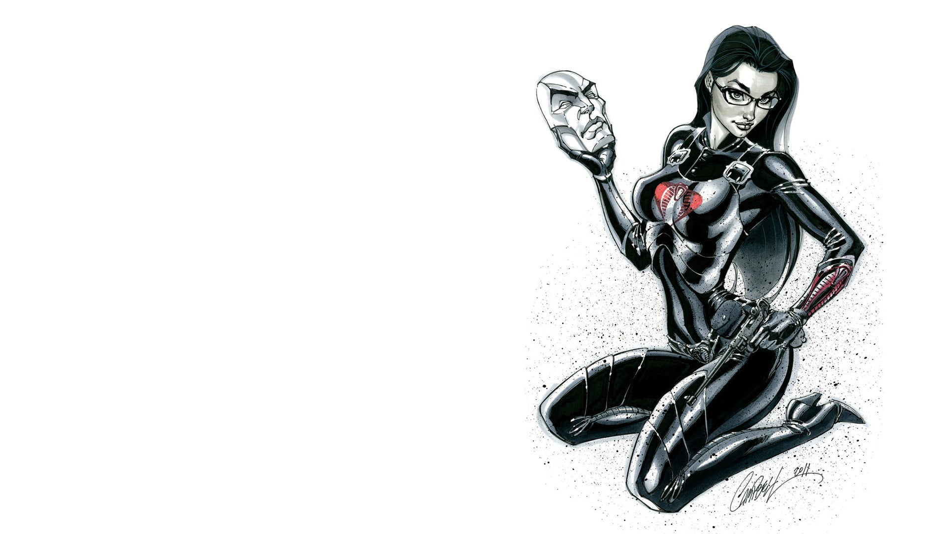 G.I. Joe, art and craft, statue, anime girls, white background, female likeness, J. Scott Campbell, indoors, representation, human representation, black color, HD Wallpaper