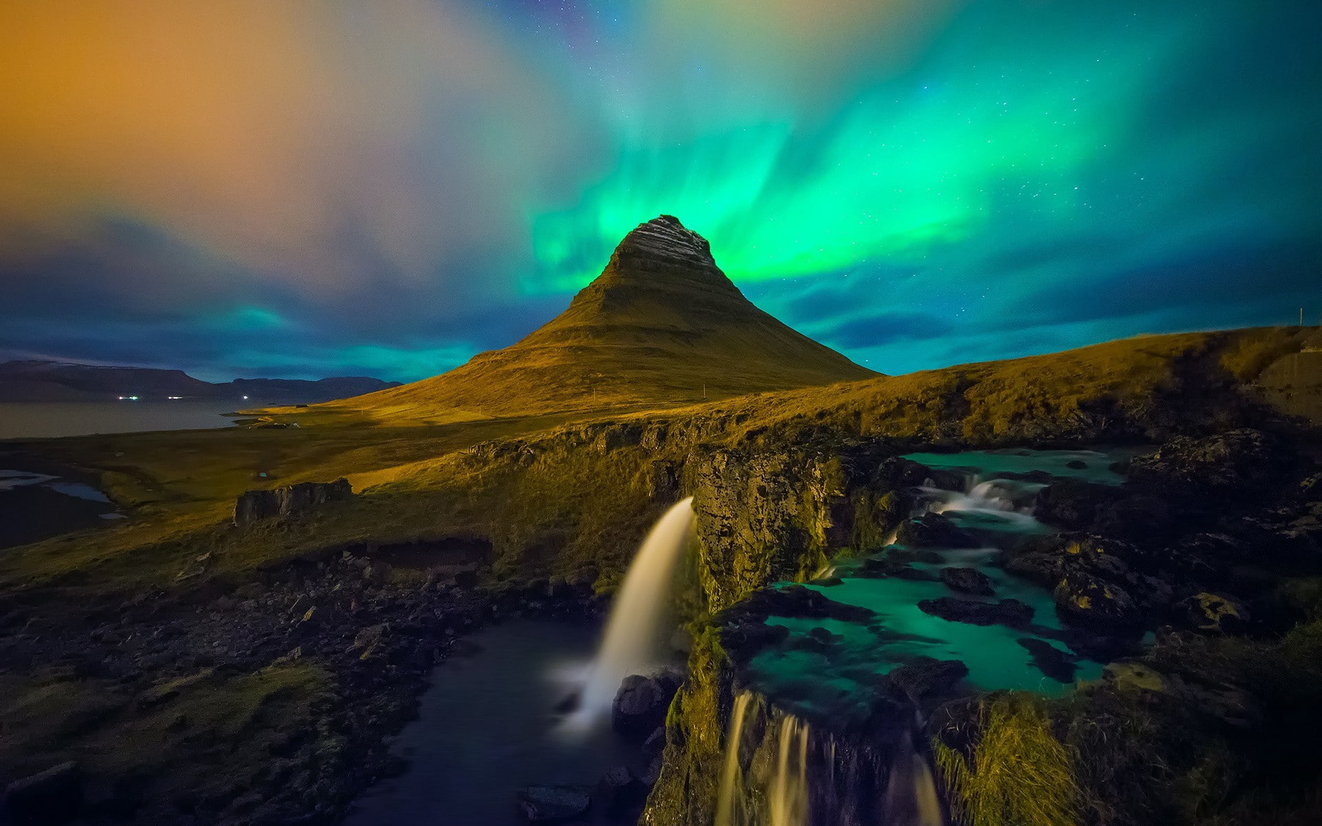 beauty in nature, landscape, cloud - sky, water, mountain, nature, dramatic sky, rock, land, scenics - nature, sky, tranquility, Iceland, non-urban scene, HD Wallpaper