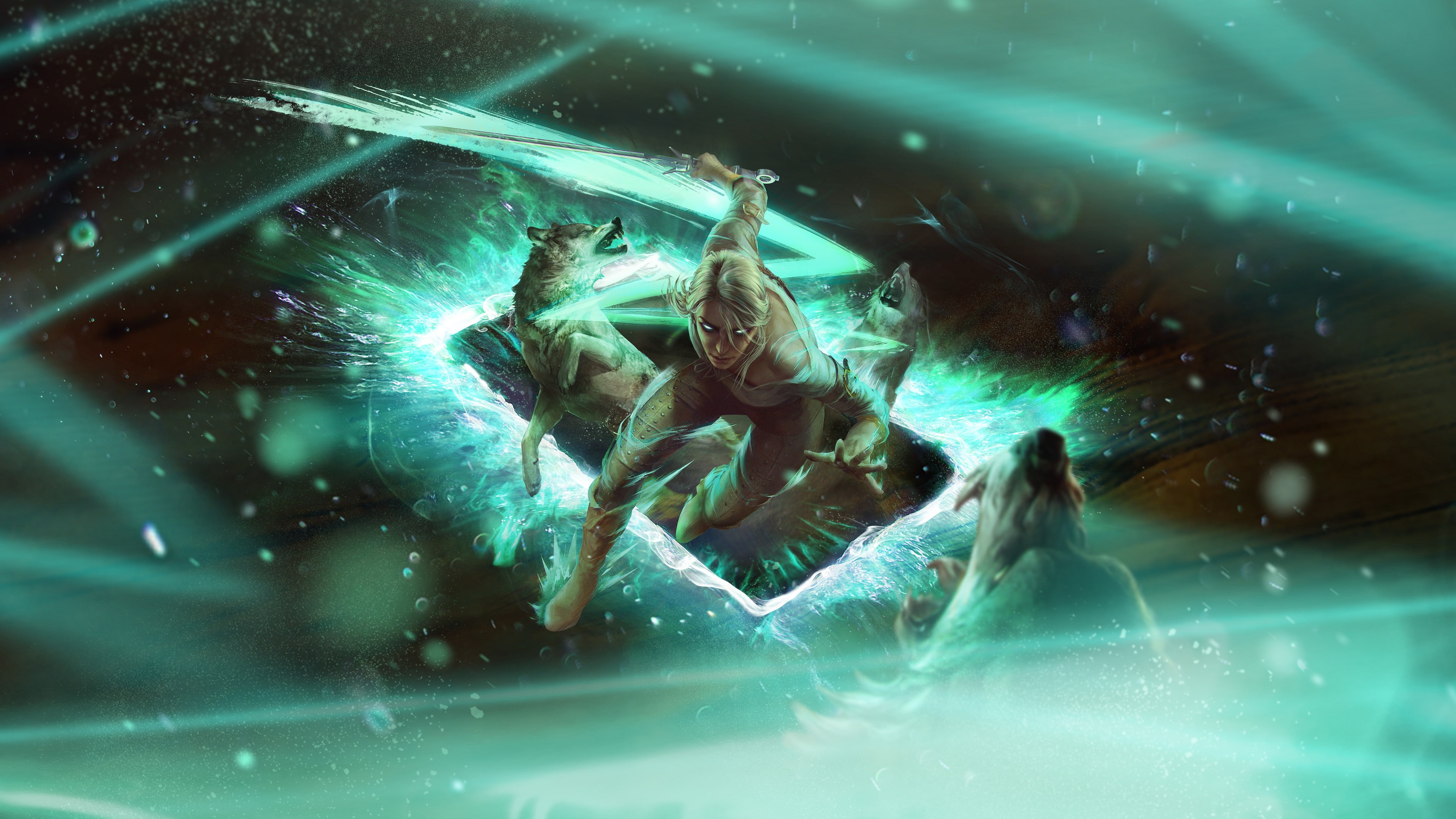 wild, bears, hd, 3840x2160 px, video, 4K, Gwent, x, Ciri, Cirilla, px, animals, games, art, witcher, Video Games, hunt, The Witcher 3: Wild Hunt, wolf, HD Wallpaper