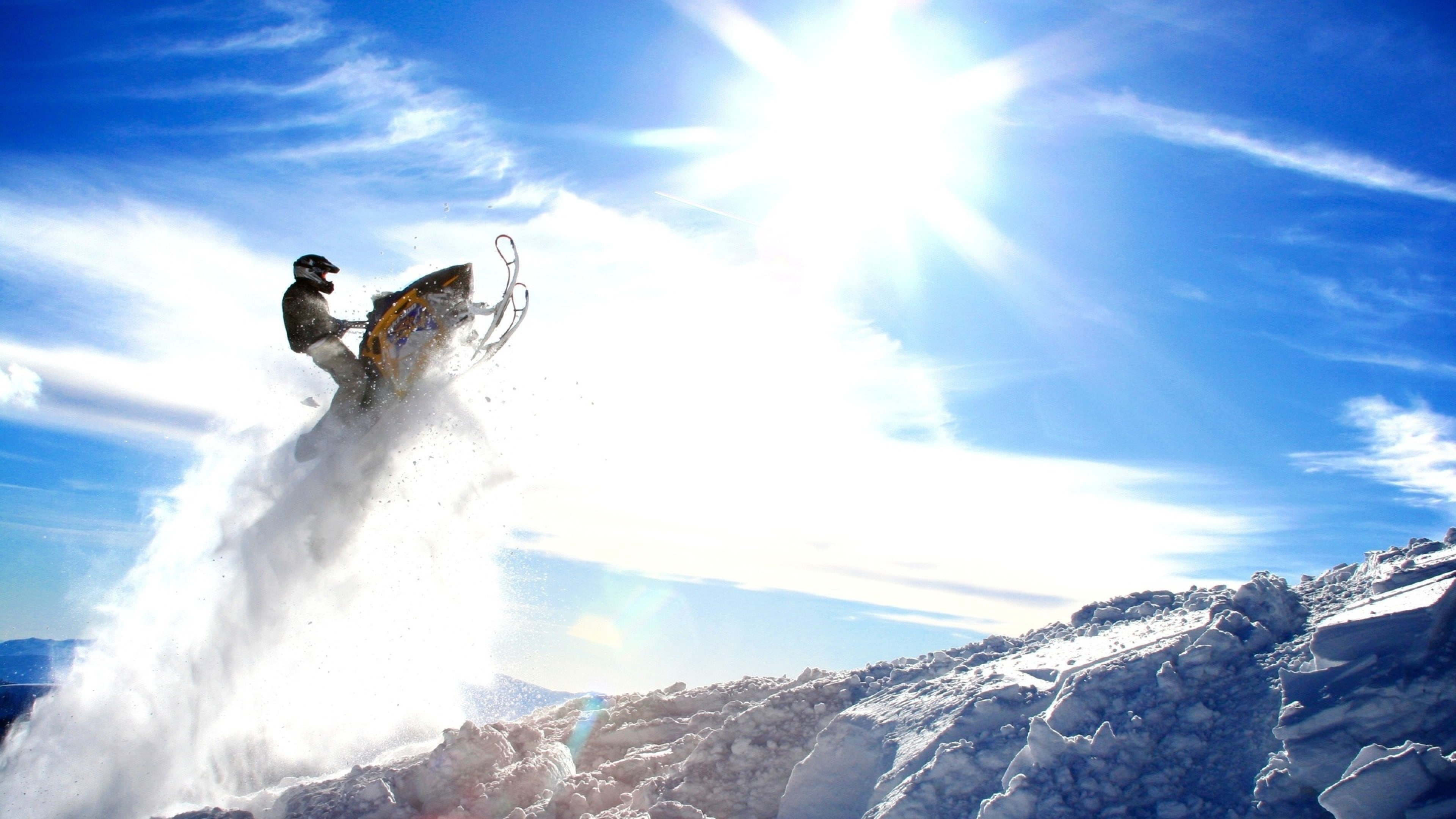4K, mountain, x, px, hair, Snowmobile, 3840x2160 px, pink, hd, people, Skidoo, art, HD Wallpaper