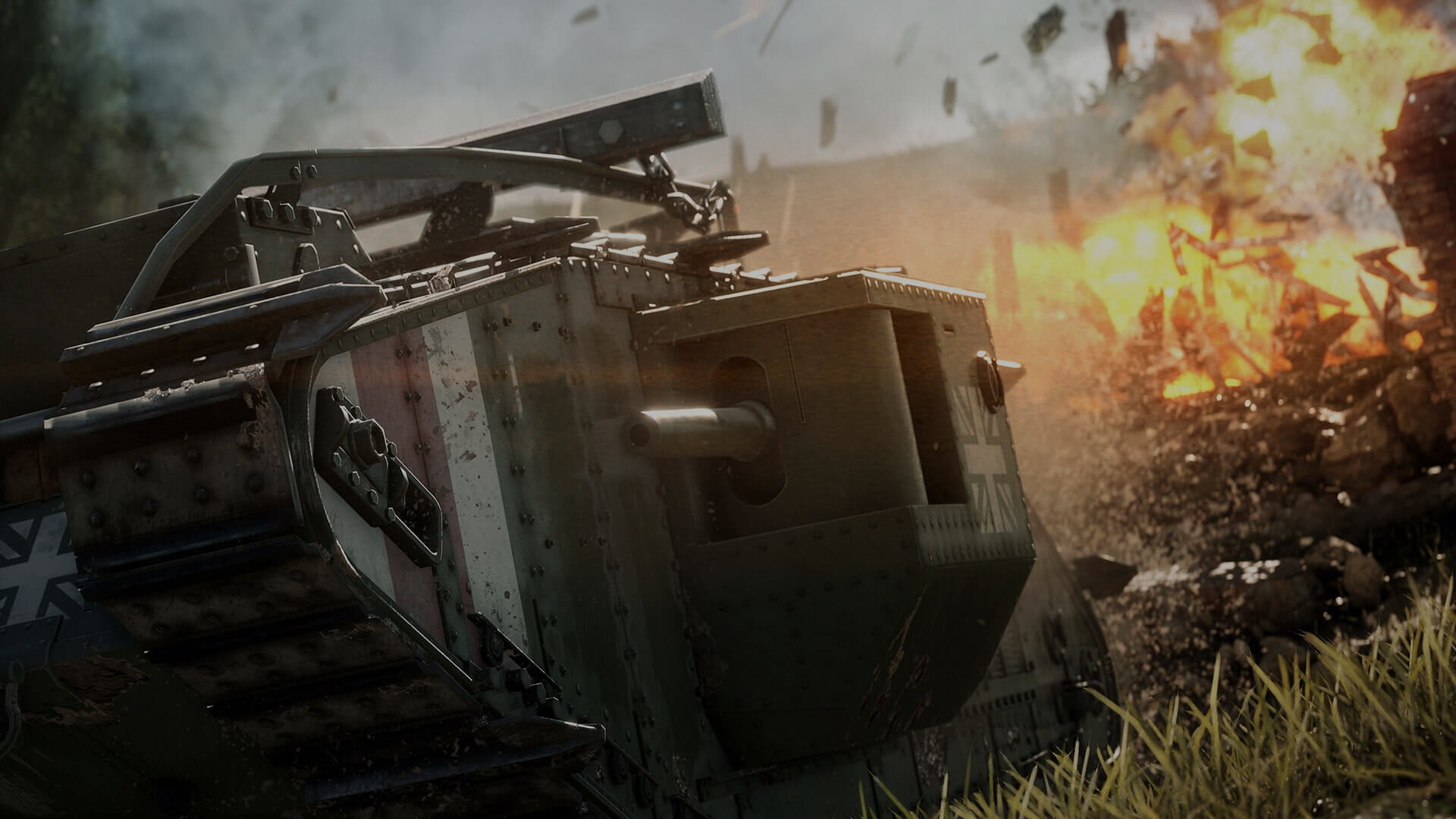 obsolete, rail transportation, Battlefield 1, deterioration, decline, run-down, metal, mode of transportation, abandoned, transportation, tank, field, outdoors, HD Wallpaper