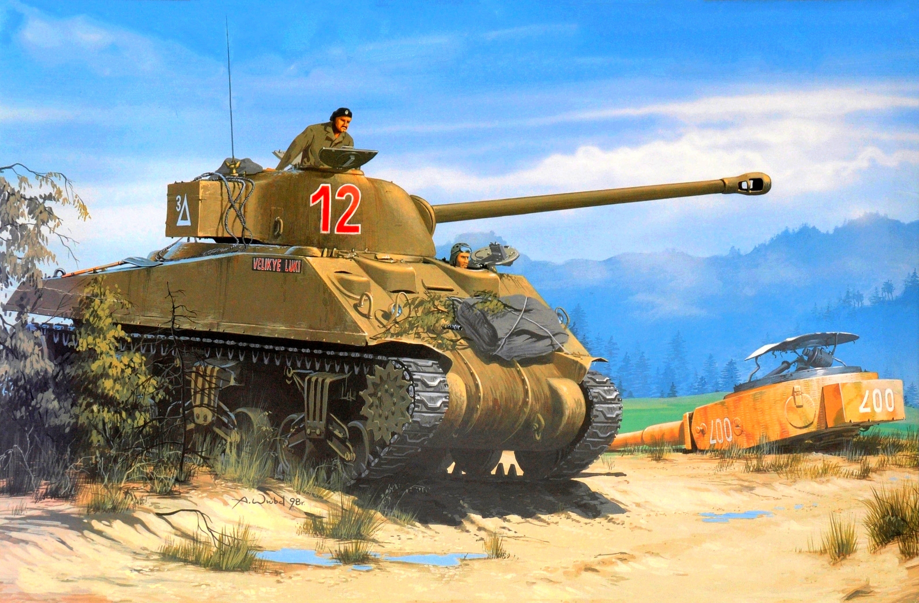 2K, vehicle, tank, British Army, artwork, military, HD Wallpaper