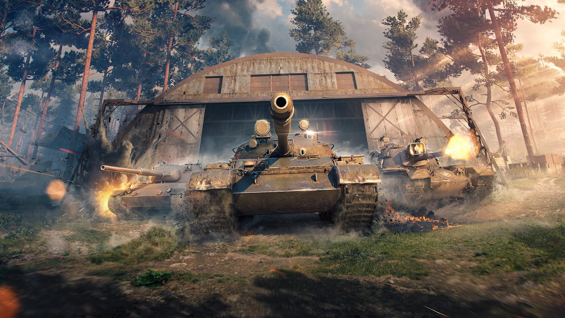 Leopard 1, M48A5 Patton, Hangar, World Of Tanks, THE T-62A, 1080P, Wargaming Net, WoT, HD Wallpaper