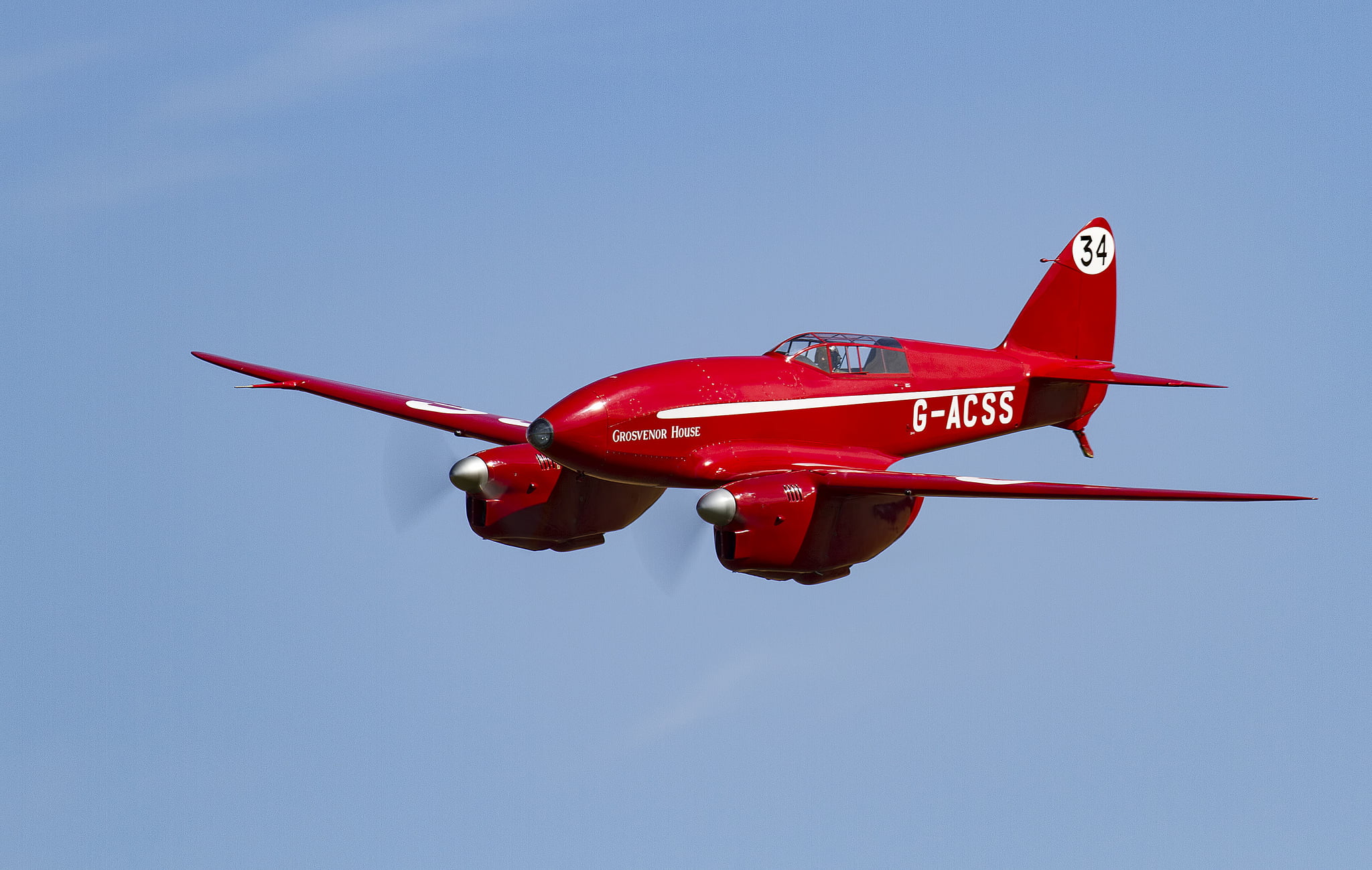 de havilland, stunt, day, flying, army, transportation, air Vehicle, airshow, aerospace industry, mode of transportation, aircraft, speed, red, air, clear sky, HD Wallpaper