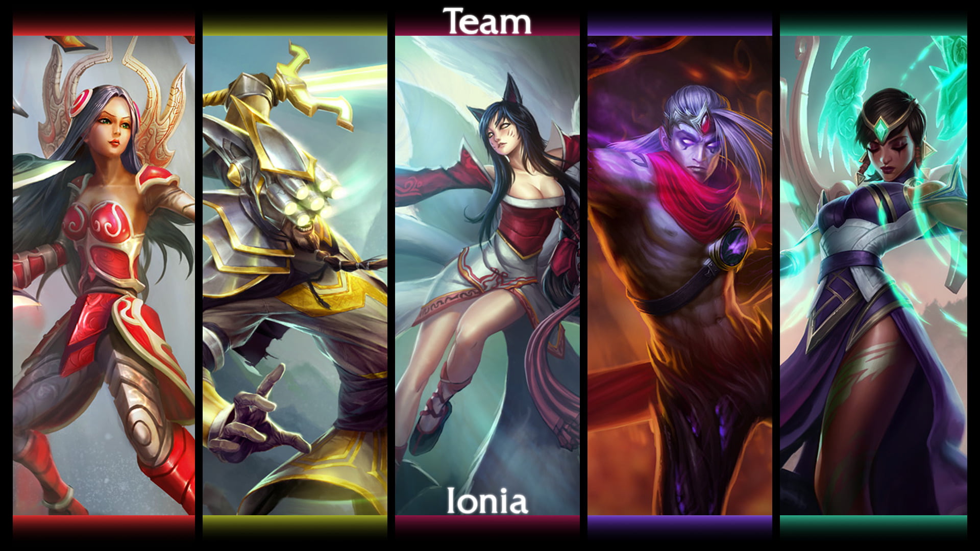 Irelia (League Of Legends), Master Yi (League Of Legends), Varus (League Of Legends), Ahri (League Of Legends), representation, motion, 1080P, Video Game, HD Wallpaper