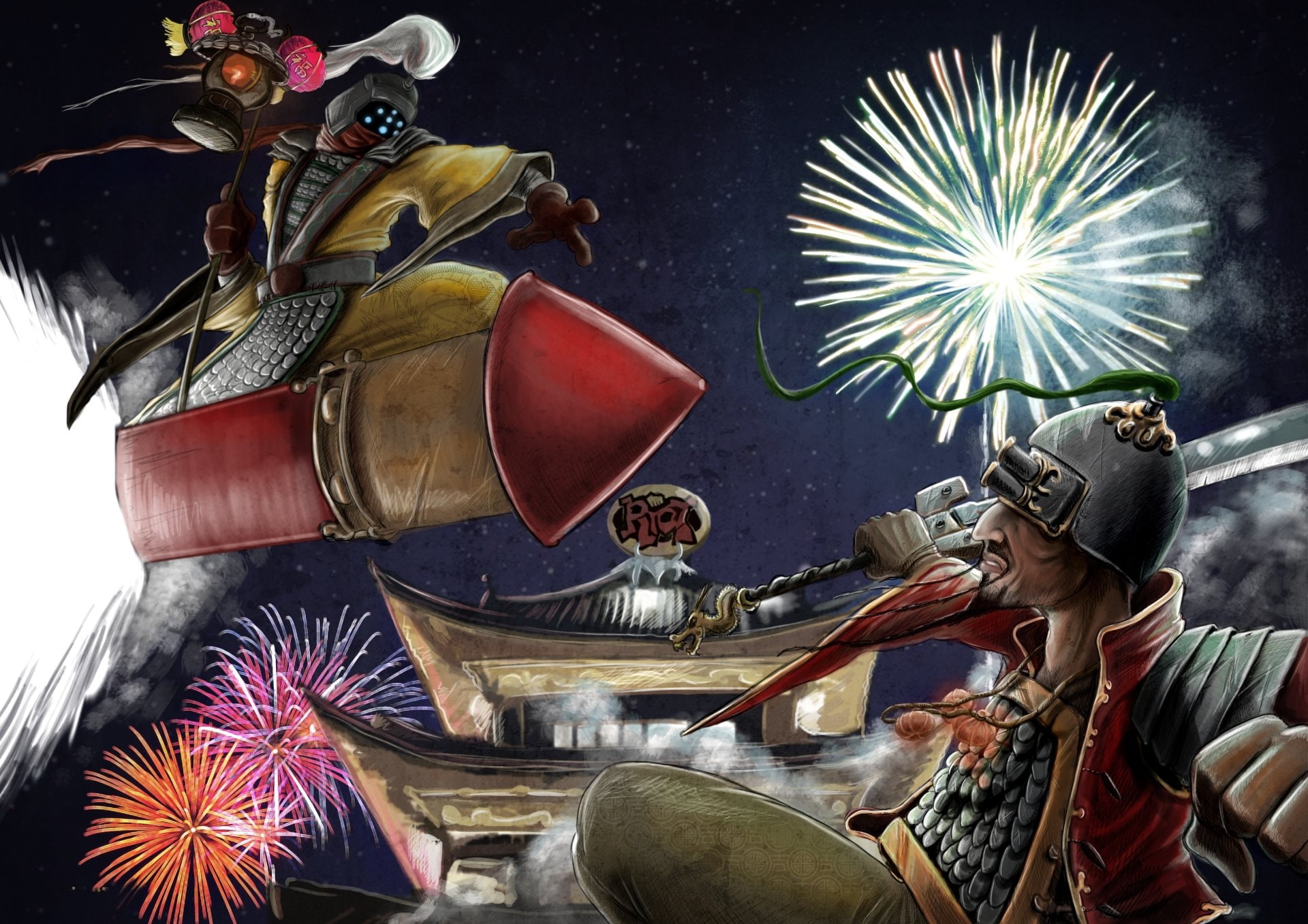 League Of Legends, celebration, architecture, male likeness, people, sculpture, the past, Jax (League Of Legends), metal, real people, Video Game, Master Yi (League Of Legends), HD Wallpaper