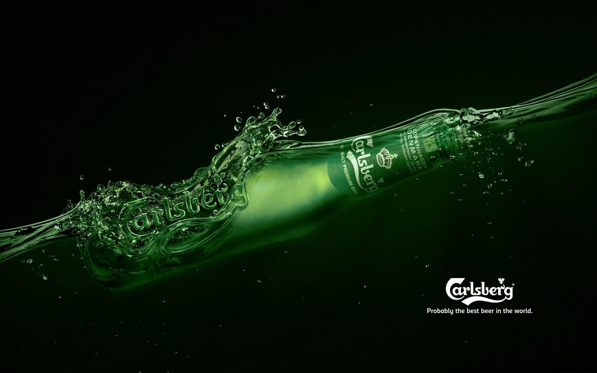 1080P, carlsberg, beer, drink, green, art, design, background, HD Wallpaper