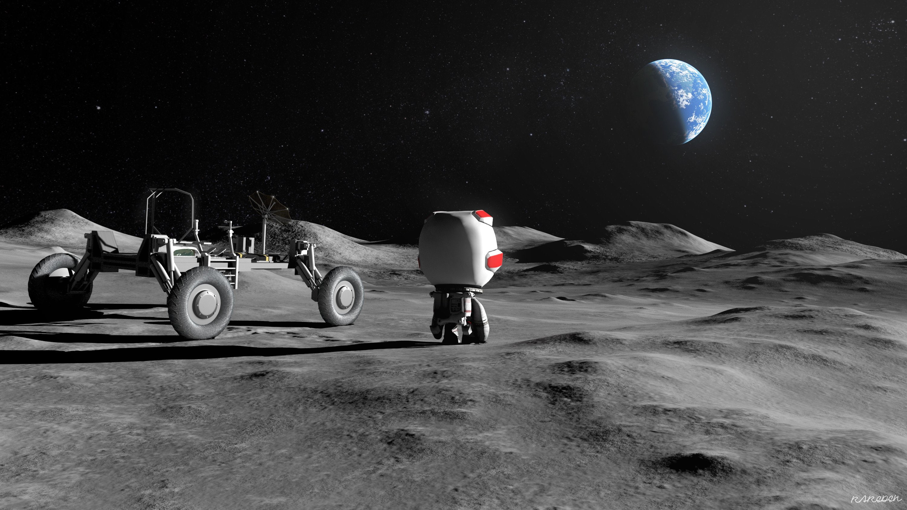sci fi, space, 2K, kerbal, ksp, family, program, cartoon, HD Wallpaper
