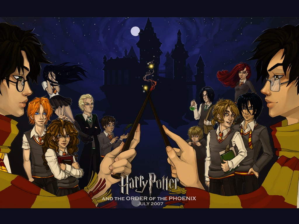 movies, art, 480P, untitled, harry, cartoon, Harry Potter, hd, potter, Order of the Phoenix, entertainment, HD Wallpaper