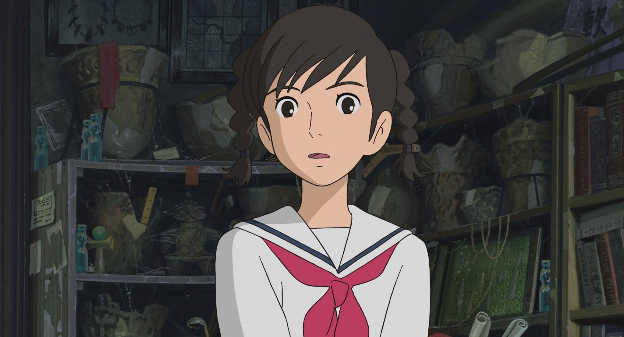 character, glass - material, for sale, girl, representation, male likeness, retail display, 1080P, black, illustration, hayao miyazaki, art and craft, HD Wallpaper