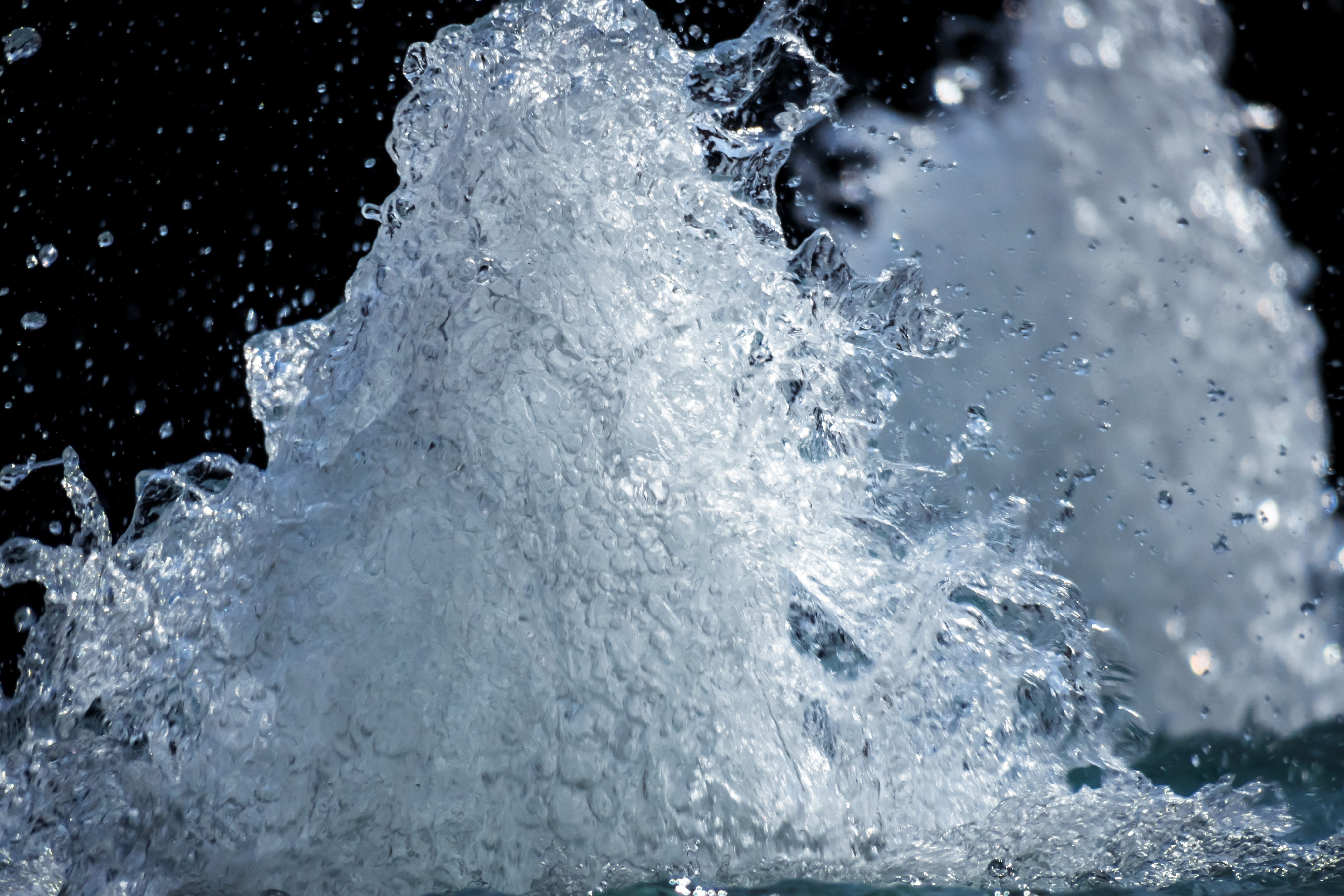 splashing, splash, cold temperature, 5K, water, snow, beauty in nature, winter, no people, flowing water, drip, fountain, refreshment, white color, scenics - nature, HD Wallpaper