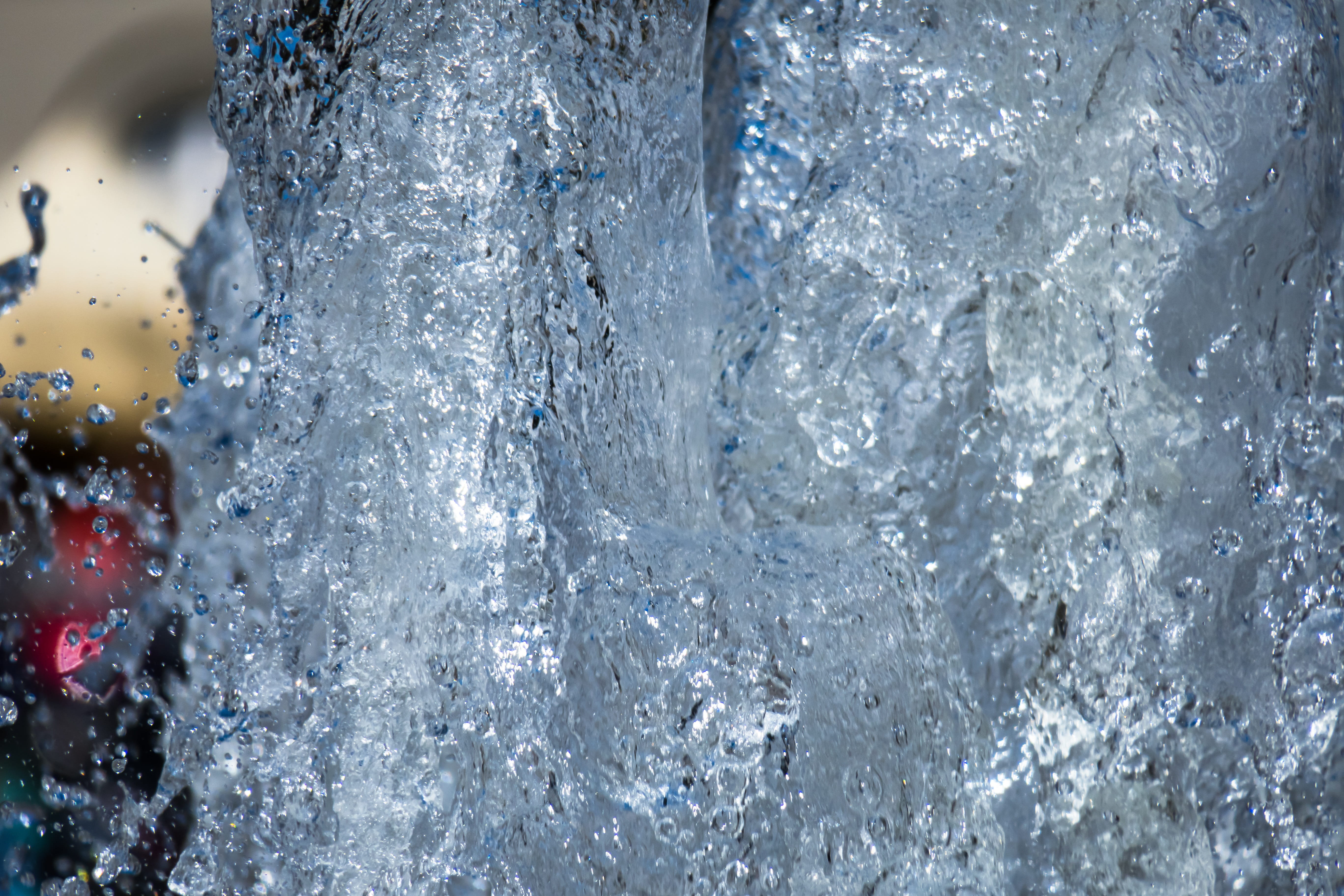 untamed, close-up, frozen, backgrounds, no people, transparent, moment, melting, blue, cold temperature, wet, abstract, nature, refreshment, snow, outdoors, HD Wallpaper