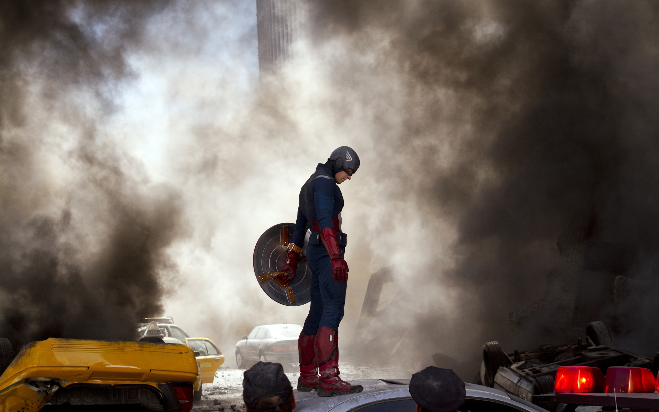Fighting, Smoke, Captain, America, Fierce, Avengers, 2K, HD Wallpaper