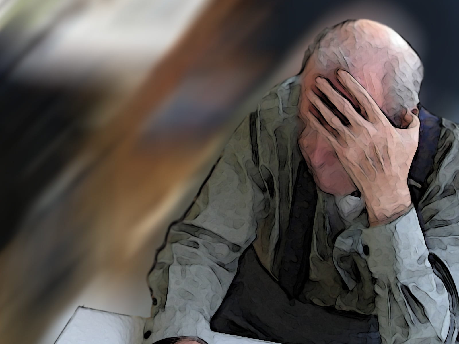 supply, head, men, pastel, senior adult, human, painting, hand, calcification, dementia, fold, sadness, 720P, disease, gray, grief, males, constant, spirit, HD Wallpaper