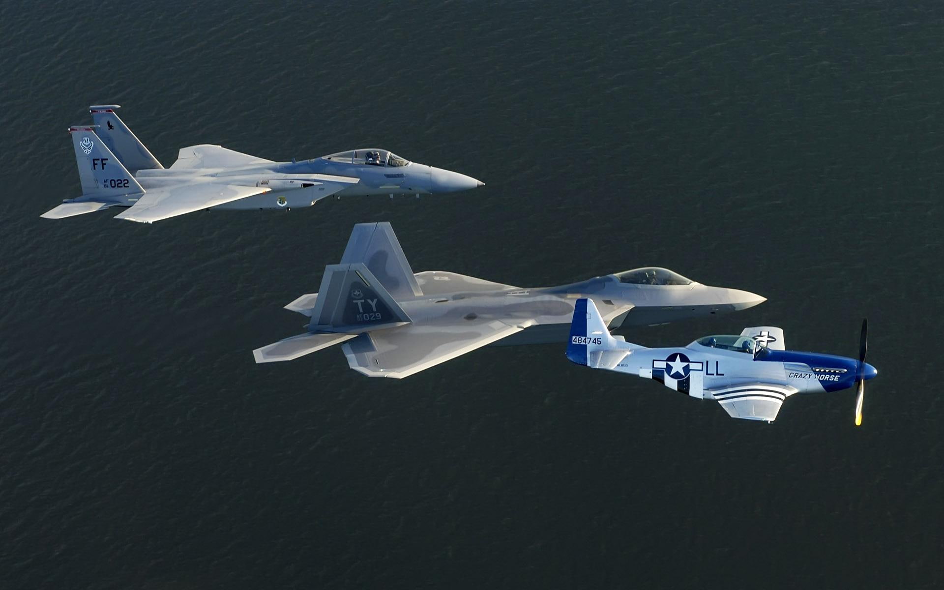 aircraft planes, fighters, military, trio, aircraft, 1080P, HD Wallpaper