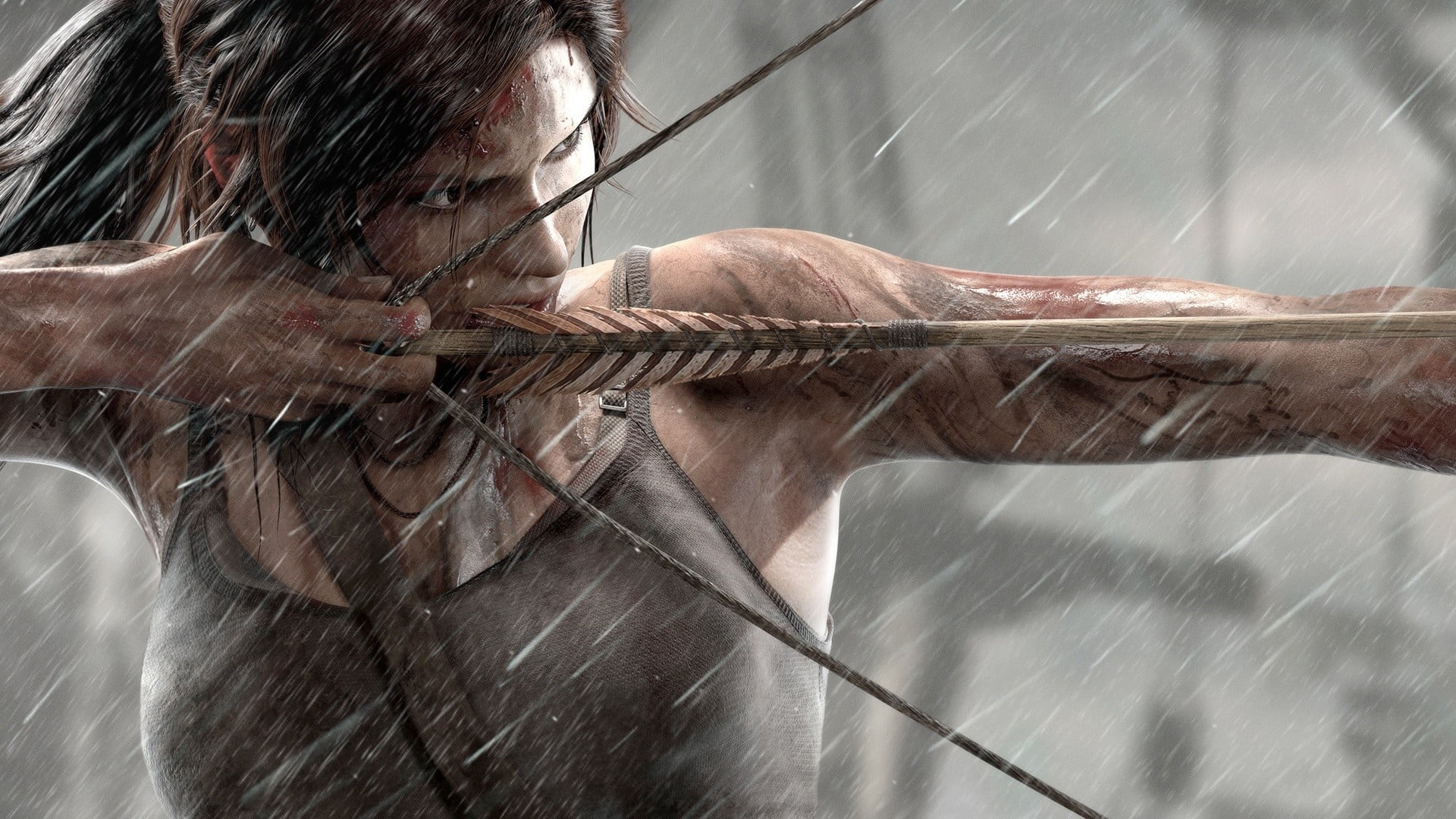 animal wildlife, livestock, illustration, domestic animals, hair bows, tomb, raider, 1080P, outdoors, pets, archer, one person, domestic, vertebrate, adult, HD Wallpaper