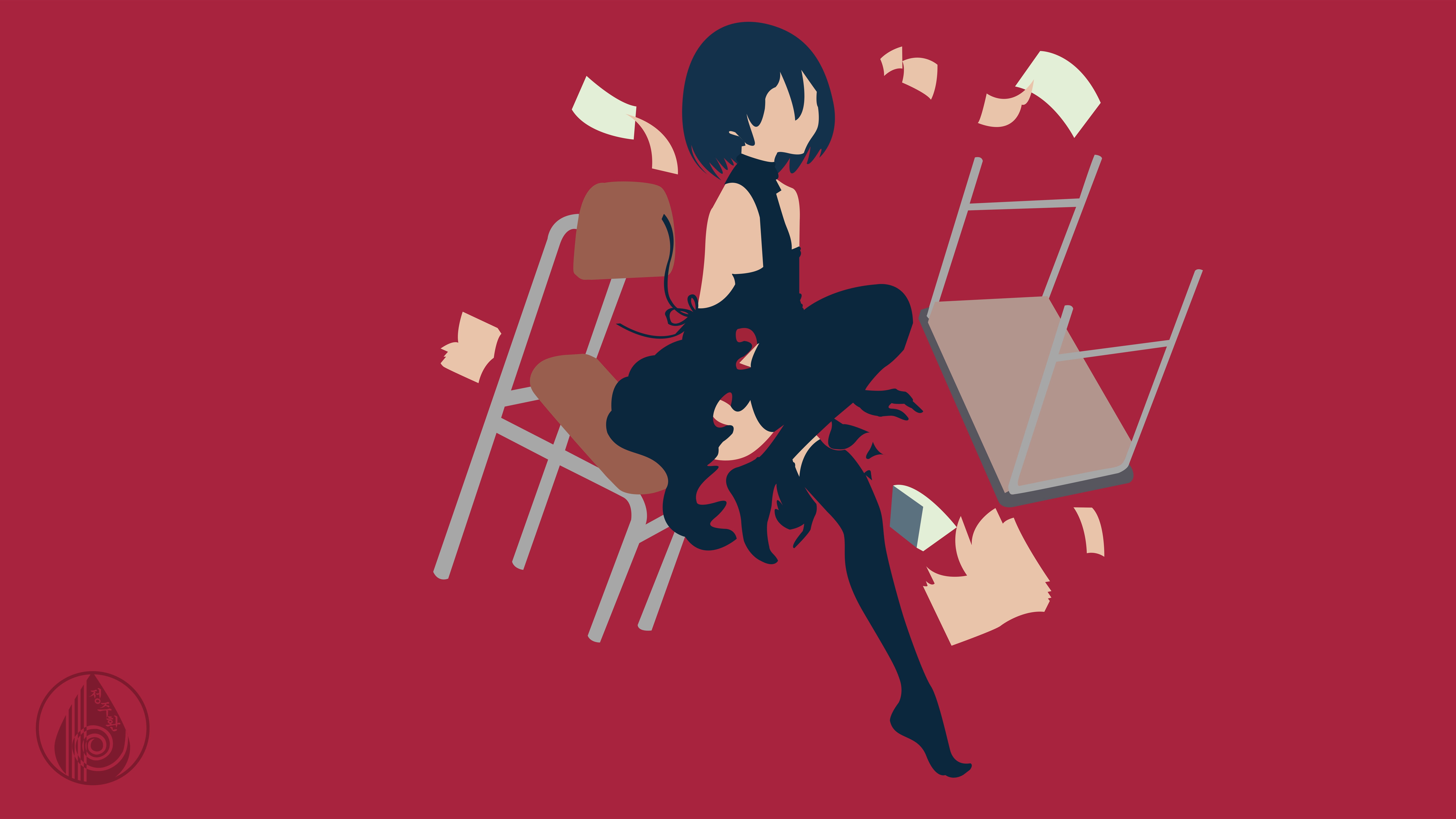 anime girls, 8K, vector art, vector, Monogatari Series, Oshino Ougi, HD Wallpaper