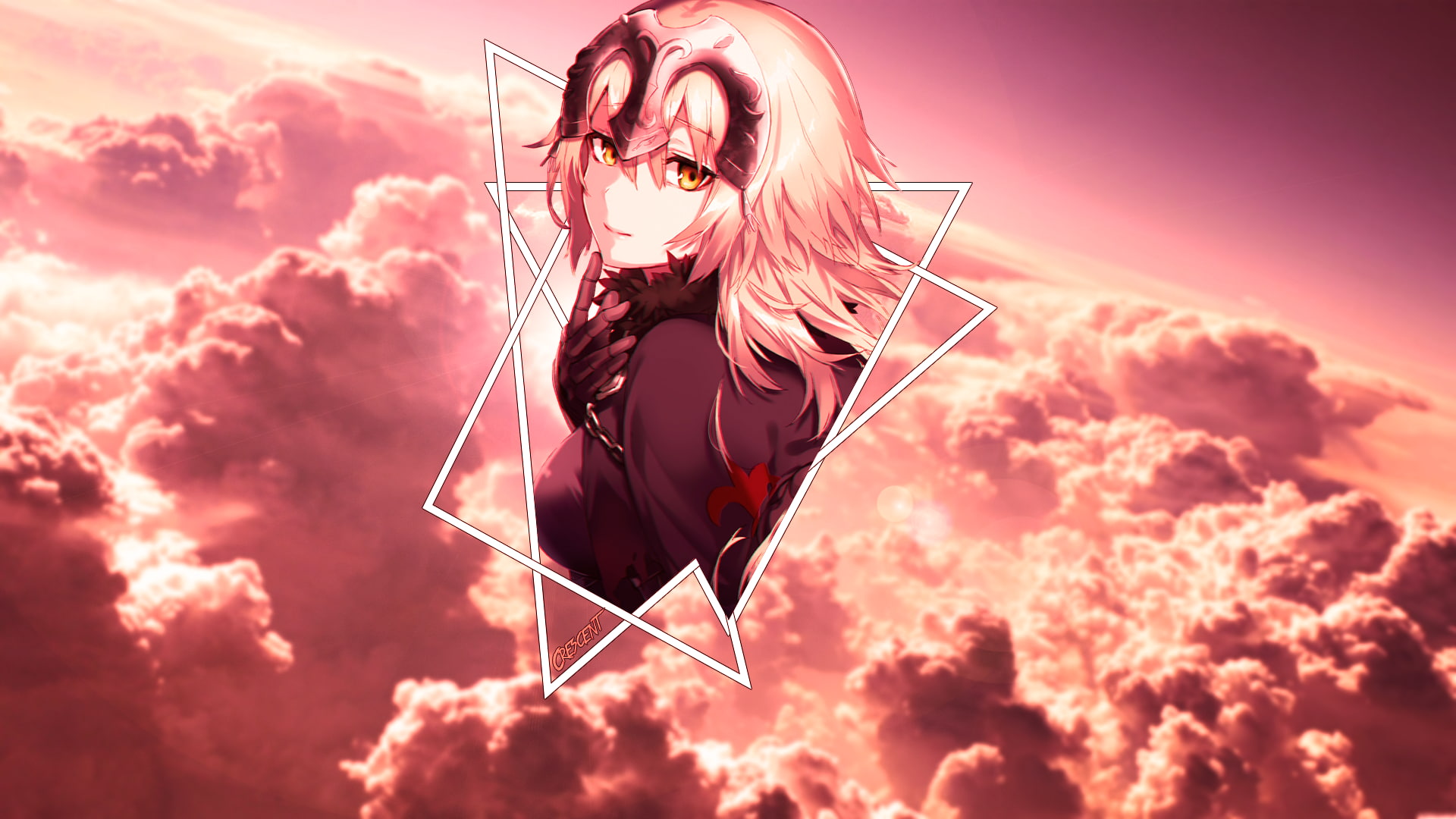 wind, sunset, outdoors, environment, nature, Ruler (Fate/Apocrypha), excitement, emotion, women, Fate Series, cloud - sky, shouting, mouth open, one person, HD Wallpaper