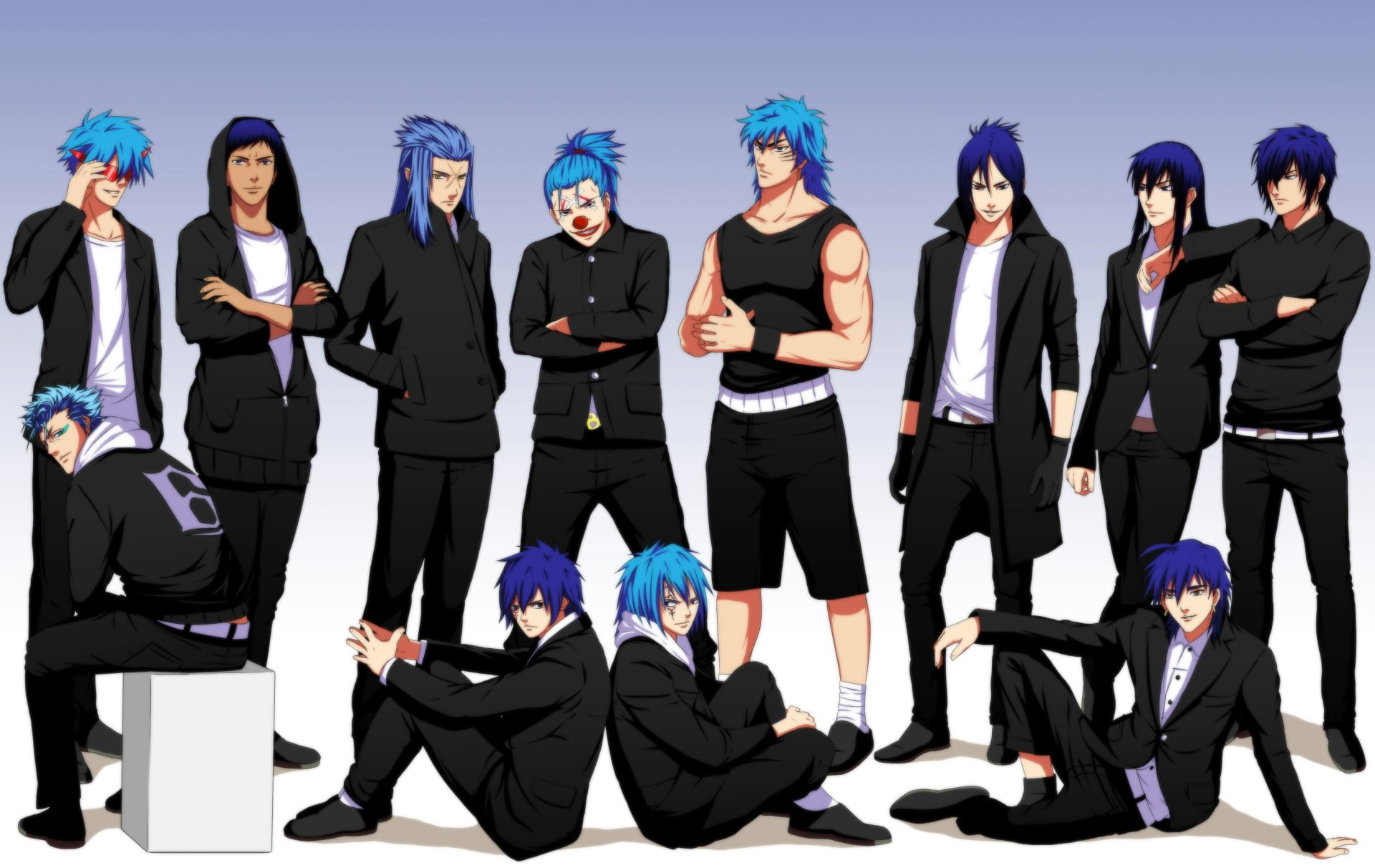 Anime, real people, Sieghart (Rave), young women, businessman, Mukuro Rokudo, front view, females, Saix (Kingdom hearts), group of people, males, Buggy (One Piece), HD Wallpaper