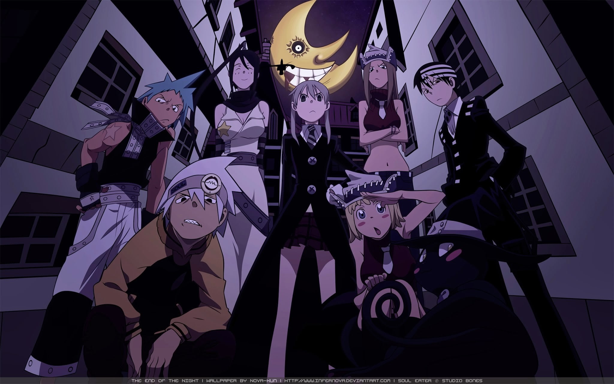 anime, Death The Kid, Soul Eater, Soul Evans, BlackStar, Elizabeth Thompson, Tsubaki Nakatsukasa, Maka Albarn, Patricia Thompson, 1080P, Blair, HD Wallpaper