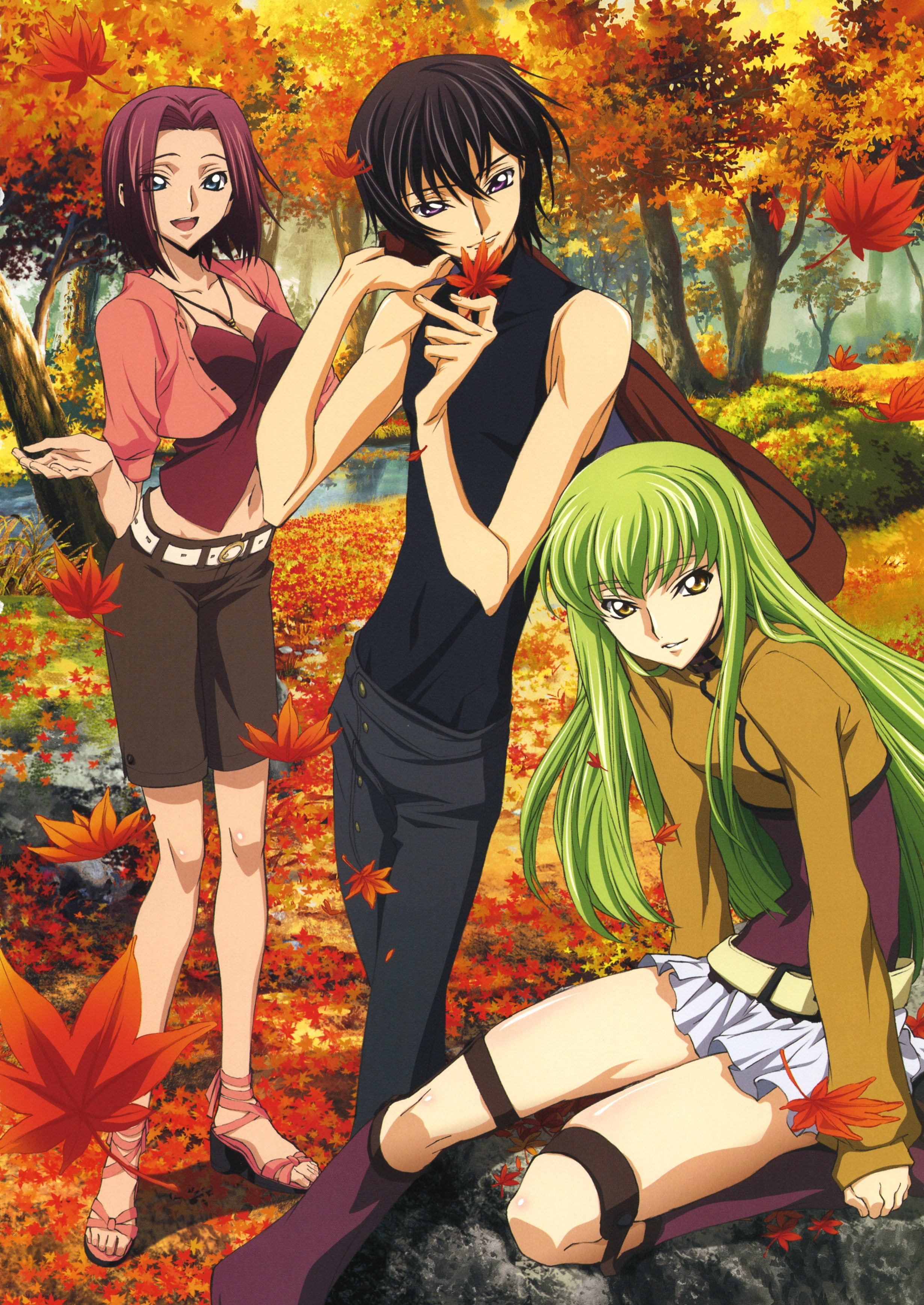 Code Geass, Kallen Stadtfeld, C.C., 2K, Lamperouge Lelouch, Phone HD Wallpaper