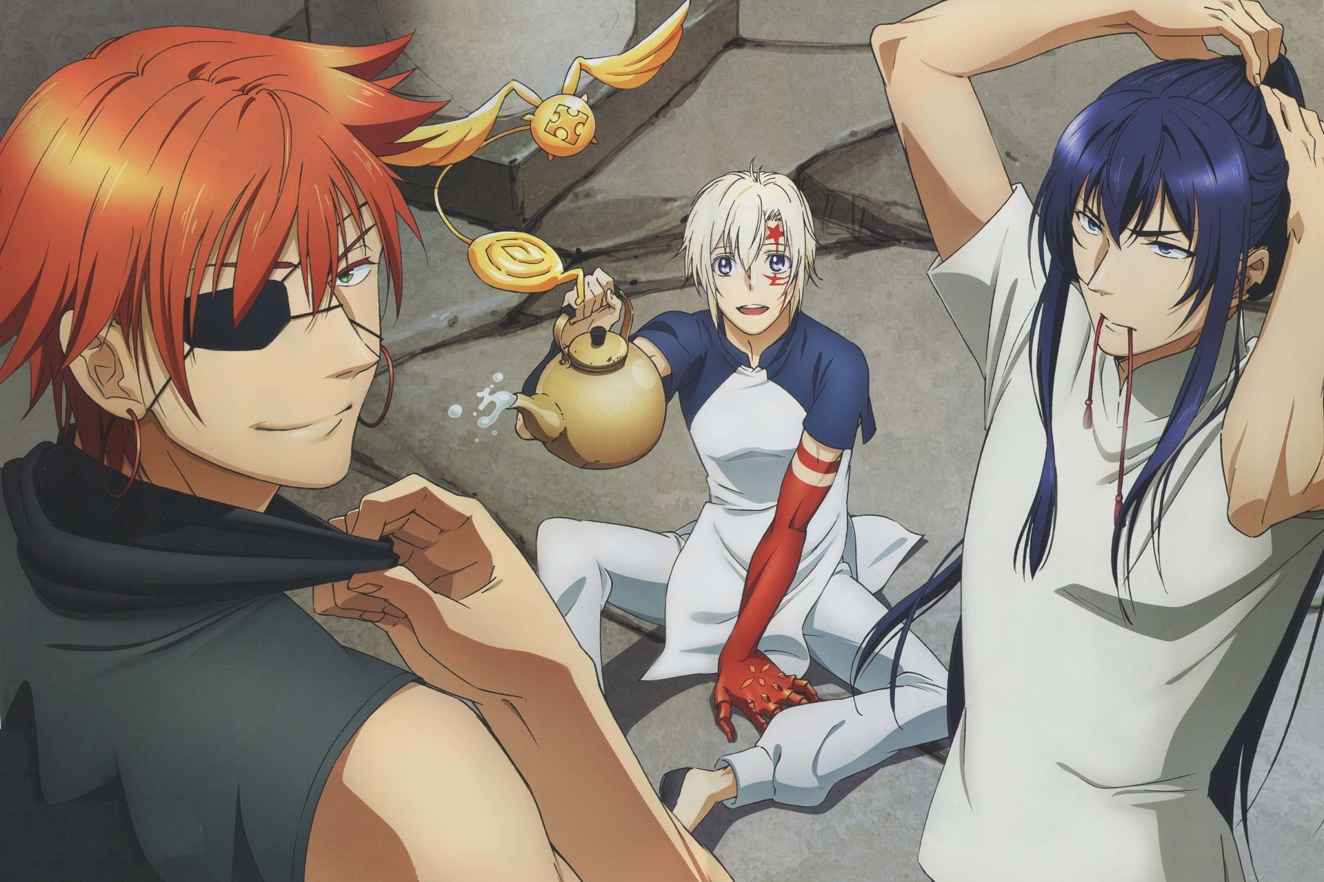 D.Gray-man, craft, mannequin, Yu Kanda, Timcanpy (D.Gray-man), no people, indoors, Lavi (D. Gray-Man), sitting, side by side, human representation, female likeness, HD Wallpaper