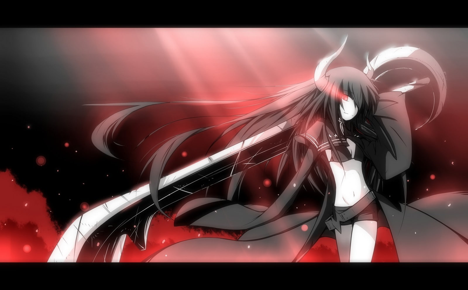 720P, Black Gold Saw, Black Rock Shooter, demoness, HD Wallpaper
