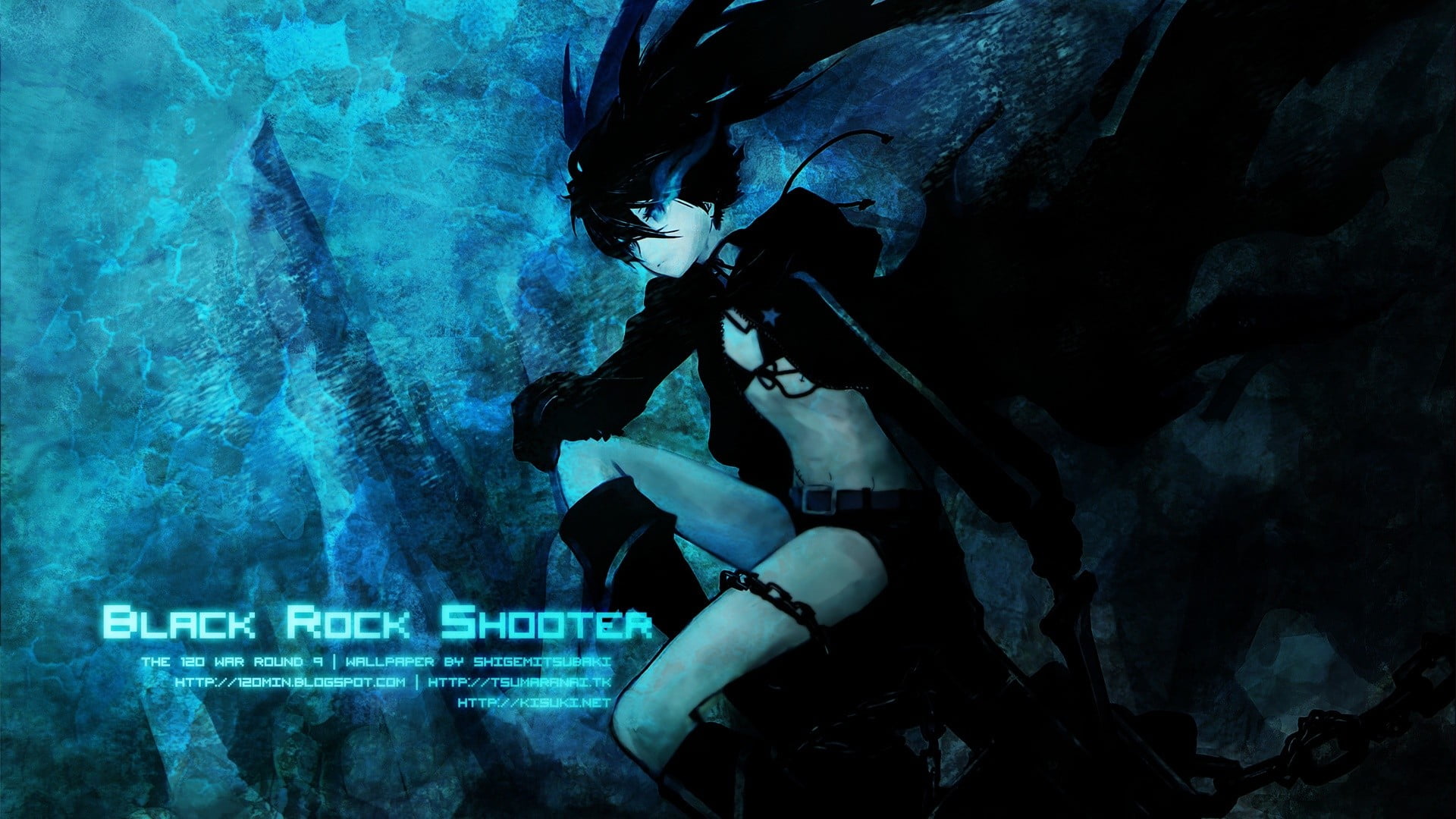 architecture, lifestyles, leisure activity, full length, weathered, young adult, abandoned, built structure, indoors, Black Rock Shooter, anime, women, HD Wallpaper