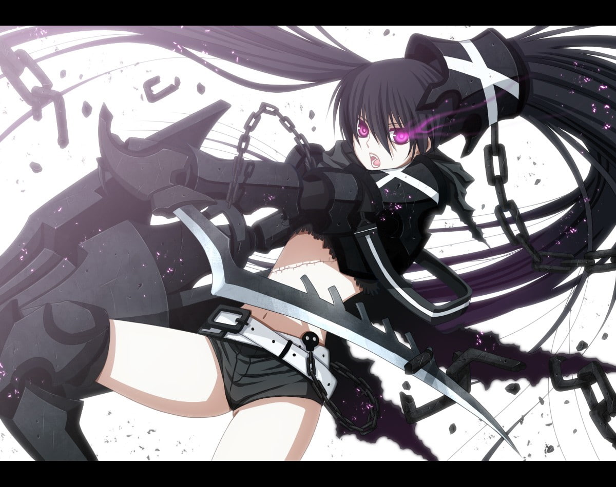 Black Rock Shooter, 480P, fashion, bicycle, still life, creativity, representation, shadow, human representation, black color, indoors, no people, day, HD Wallpaper