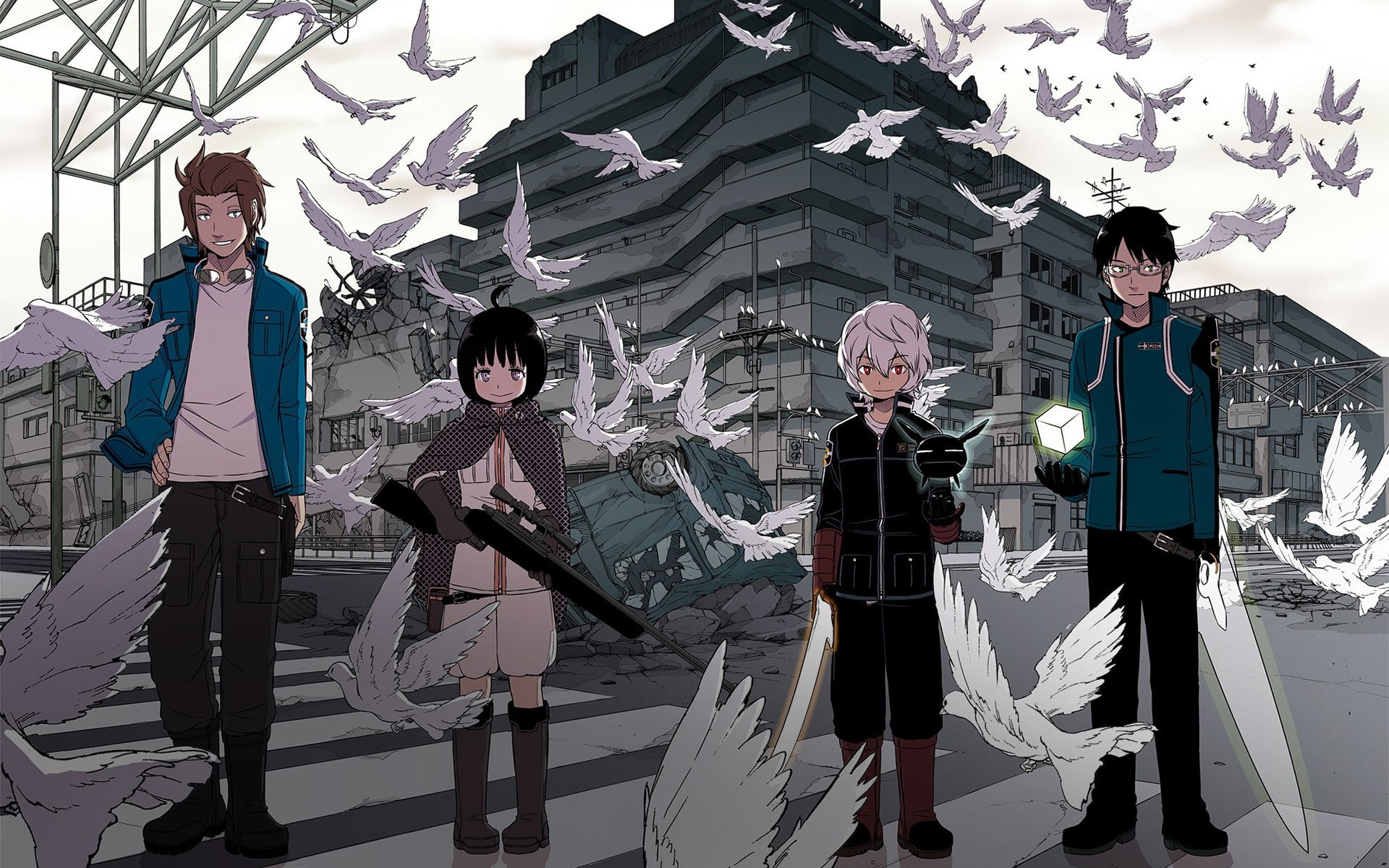 males, built structure, nature, manga, outdoors, real people, World Trigger, child, people, full length, lifestyles, architecture, men, day, leisure activity, HD Wallpaper