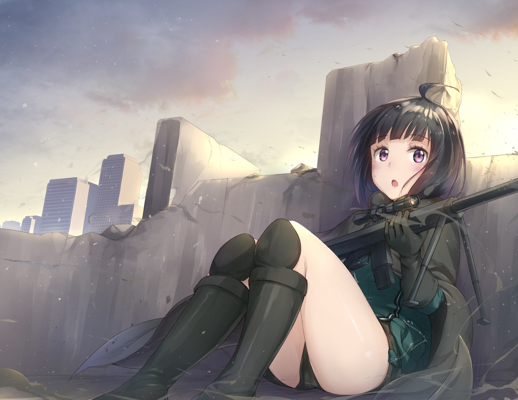 cloud - sky, looking at camera, young adult, lifestyles, one person, nature, hairstyle, world trigger, portrait, young women, adult, real people, 1080P, HD Wallpaper