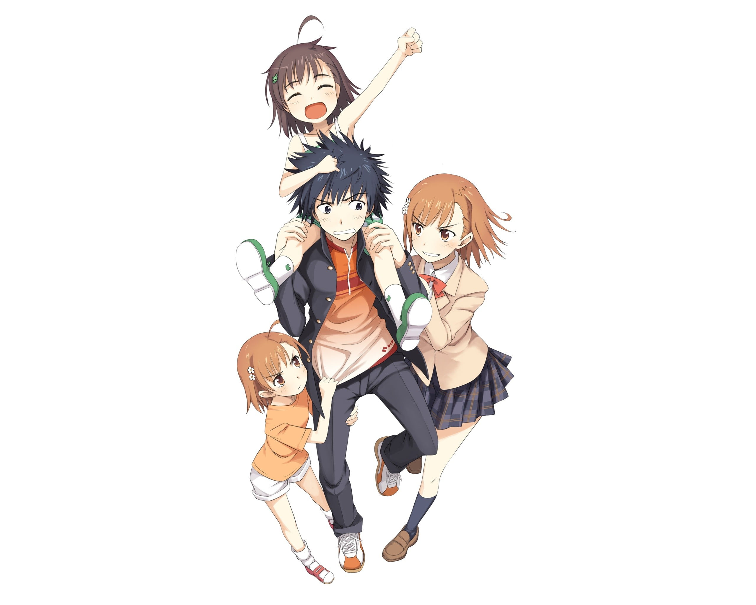 one person, illustration, cut out, childhood, fantasy, male, Misaka Mikoto, art and craft, halloween, anime, Touma Kamijou, animal wildlife, To aru Majutsu no Index, HD Wallpaper