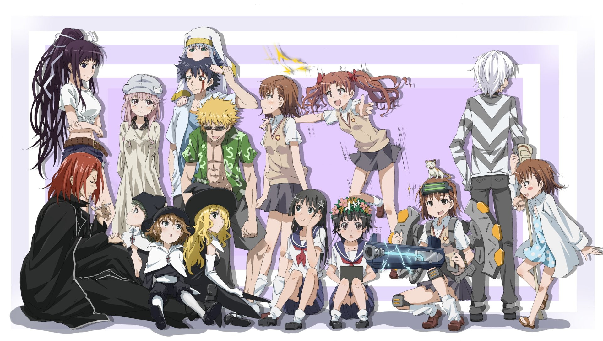 Ruiko Saten, 1080P, Anime, Kamijou Touma, Kazari Uiharu, Toaru Majutsu no Index, Mikoto Misaka, Last Order, Index Librorum Prohibitorum, Accelerator (To Aru Kagaku No Railgun), HD Wallpaper
