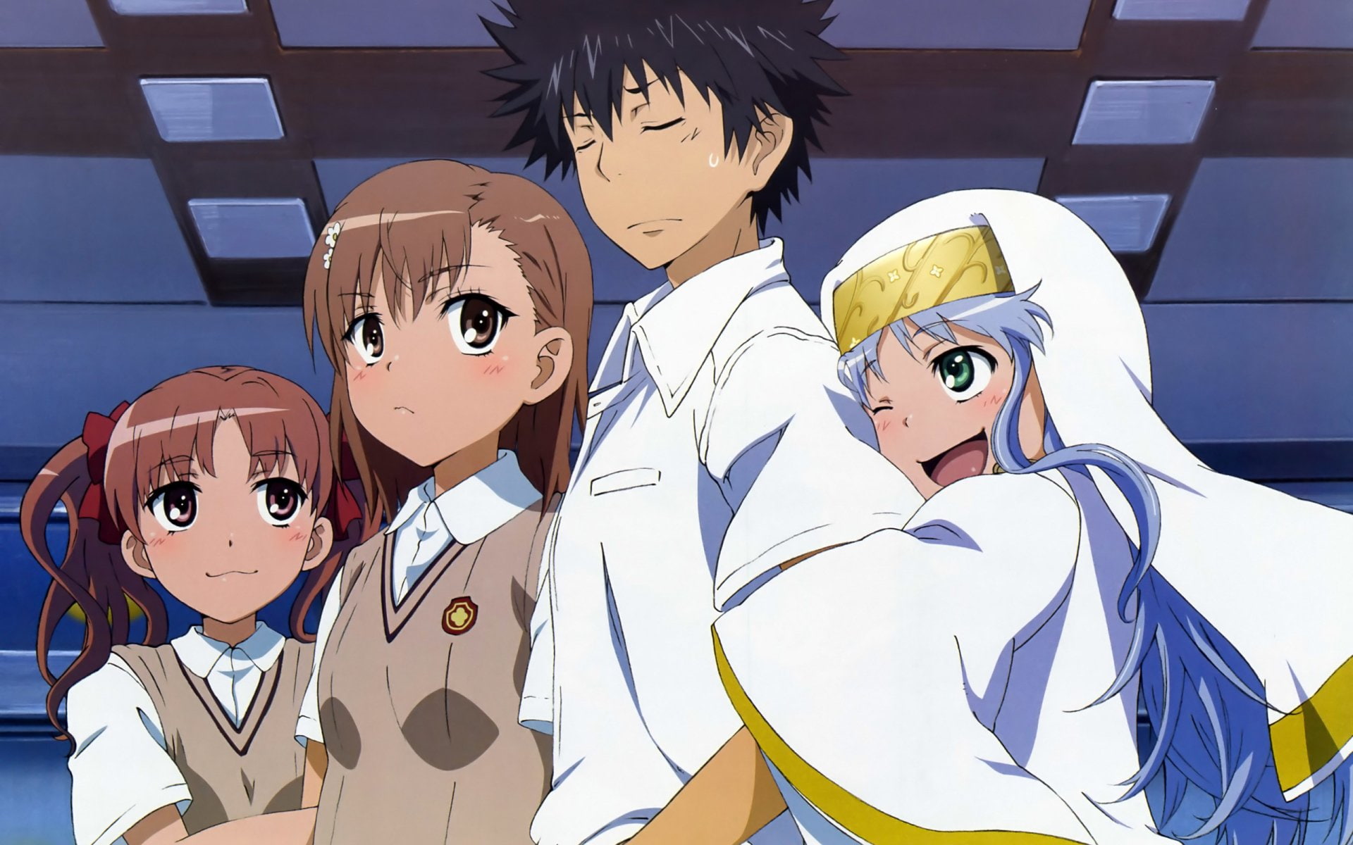 Anime, Kamijou Touma, Kuroko Shirai, Index Librorum Prohibitorum, Toaru Majutsu no Index, Mikoto Misaka, 1080P, HD Wallpaper