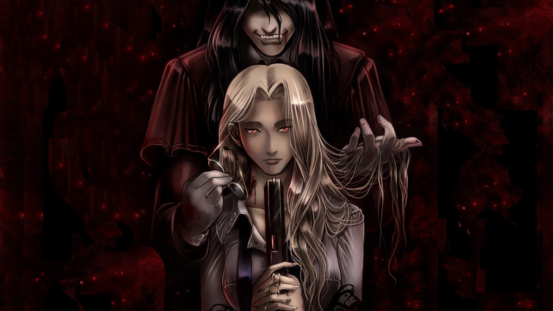 Sir Integra Fairbrook Wingates Hellsing, Alucard, Hellsing, 1080P, HD Wallpaper