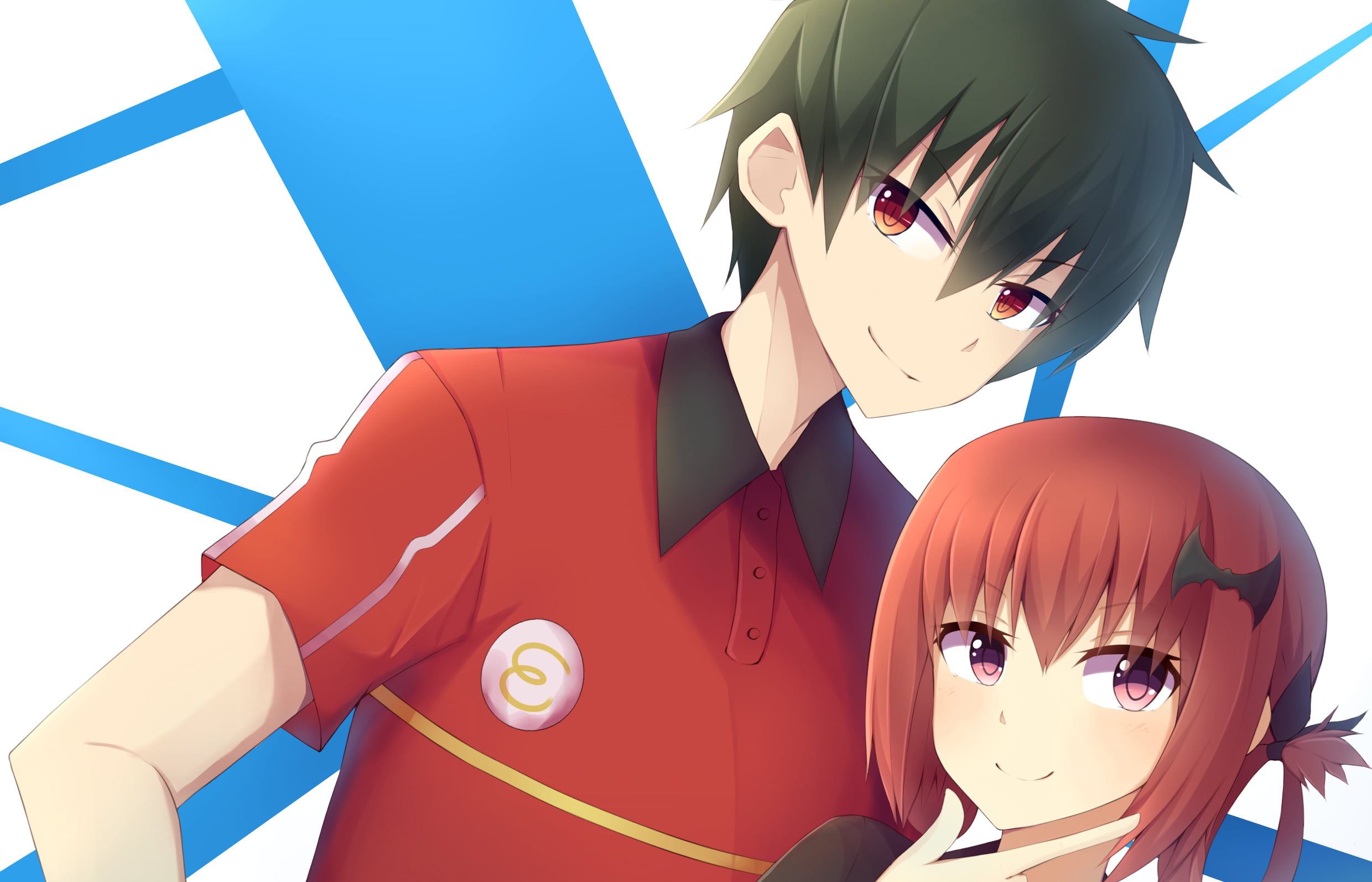 Gabriel DropOut, 1080P, Crossover, Hataraku Maou-sama!, Sadao Maou, Satanichia Kurumizawa McDowell, Anime, HD Wallpaper