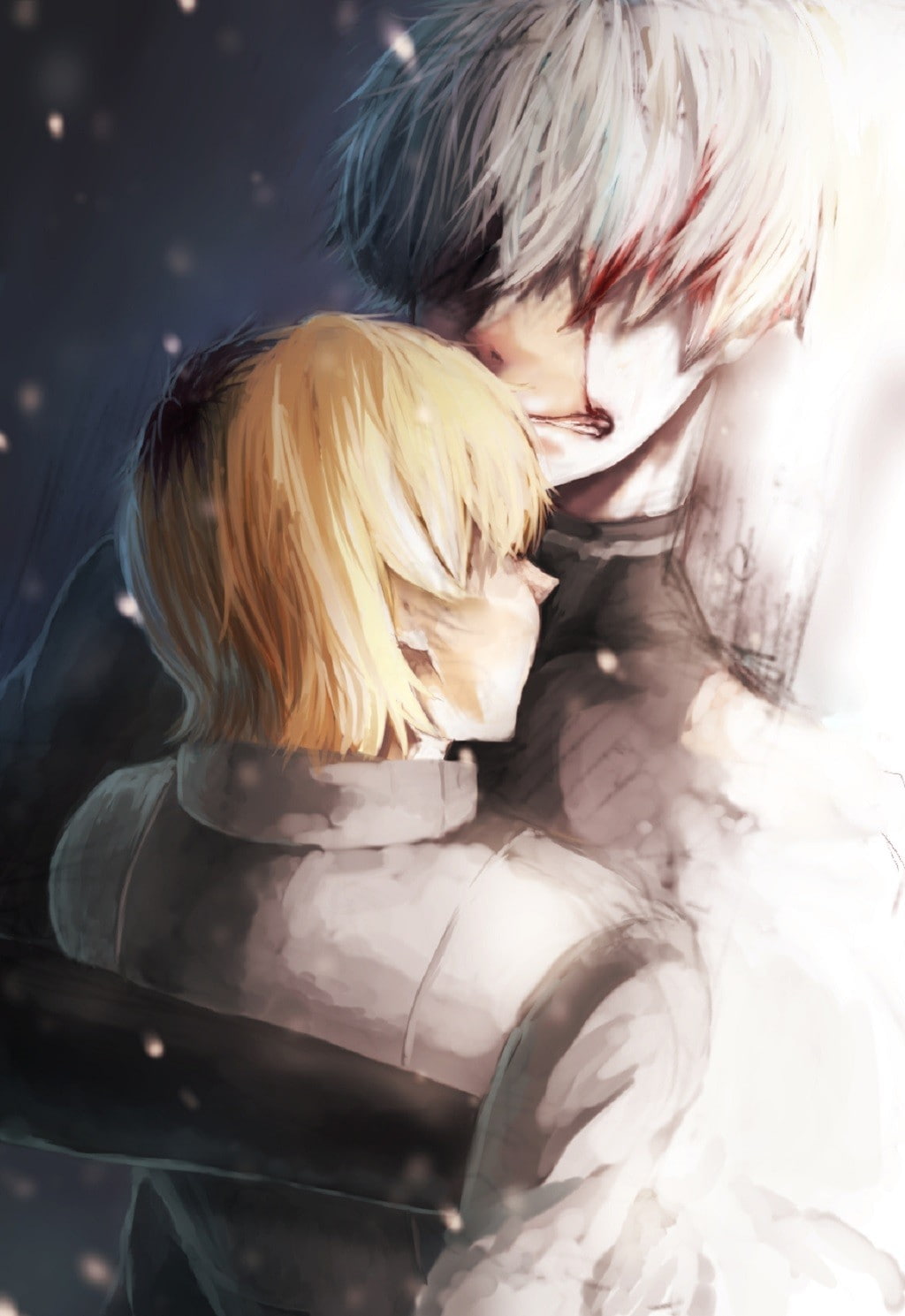 Hideyoshi Nagachika, bangs, hairstyle, innocence, boys, women, warm clothing, one person, cold temperature, men, males, blond hair, child, females, headshot, Phone HD Wallpaper