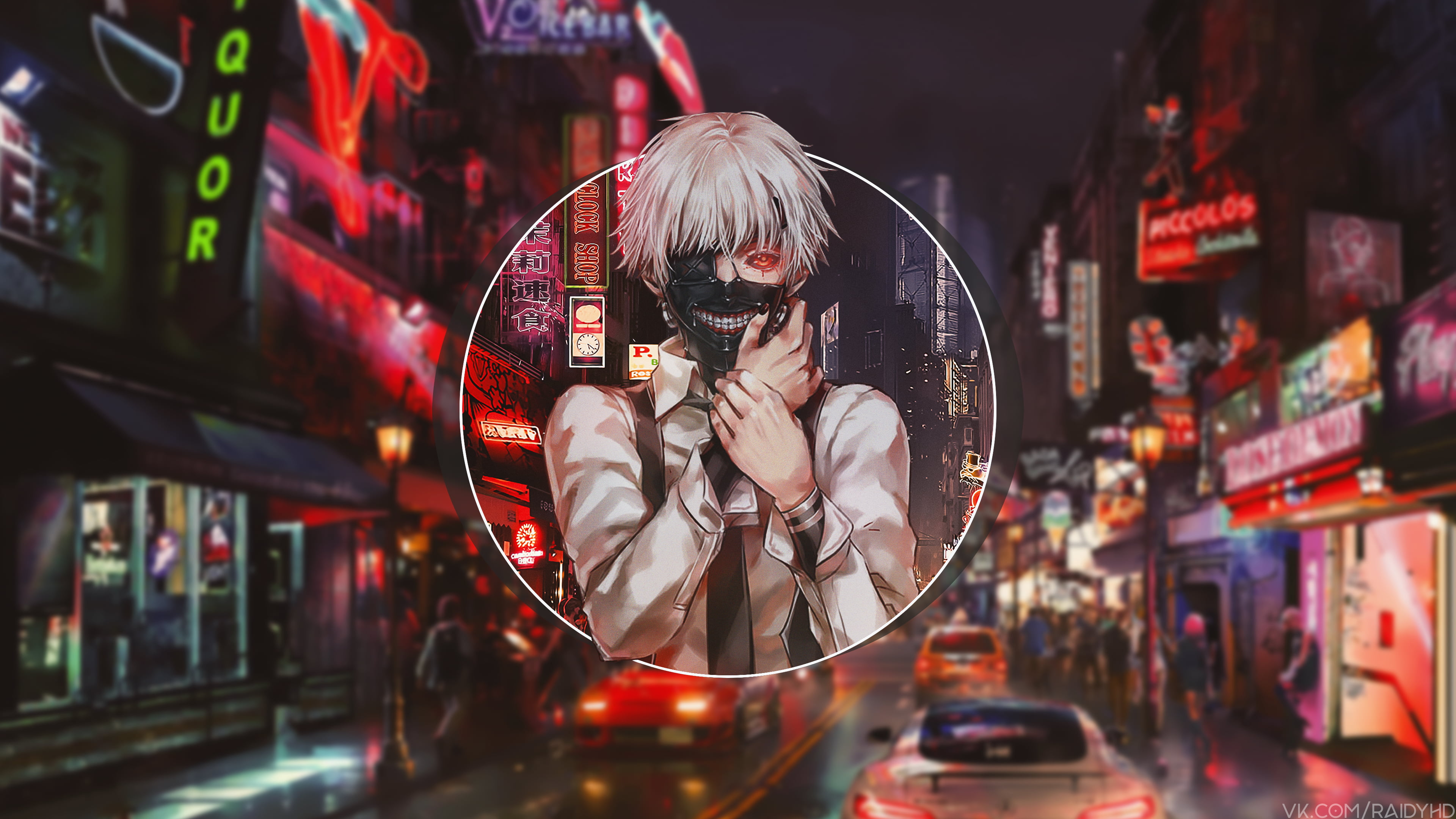 4K, picture-in-picture, anime, anime boys, Kaneki Ken, HD Wallpaper