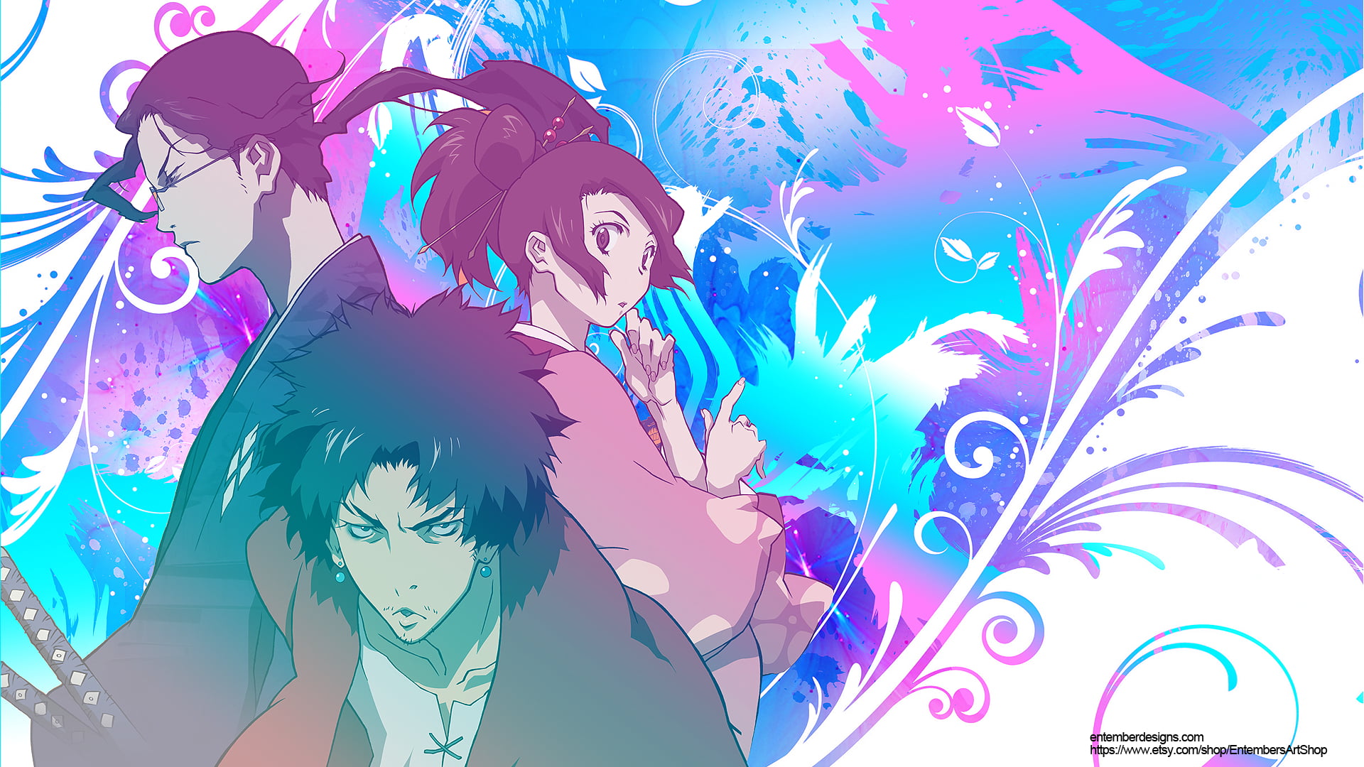 Samurai Champloo, Fuu (Samurai Champloo), 1080P, Jin (Samurai Champloo), Anime, Mugen (Samurai Champloo), HD Wallpaper