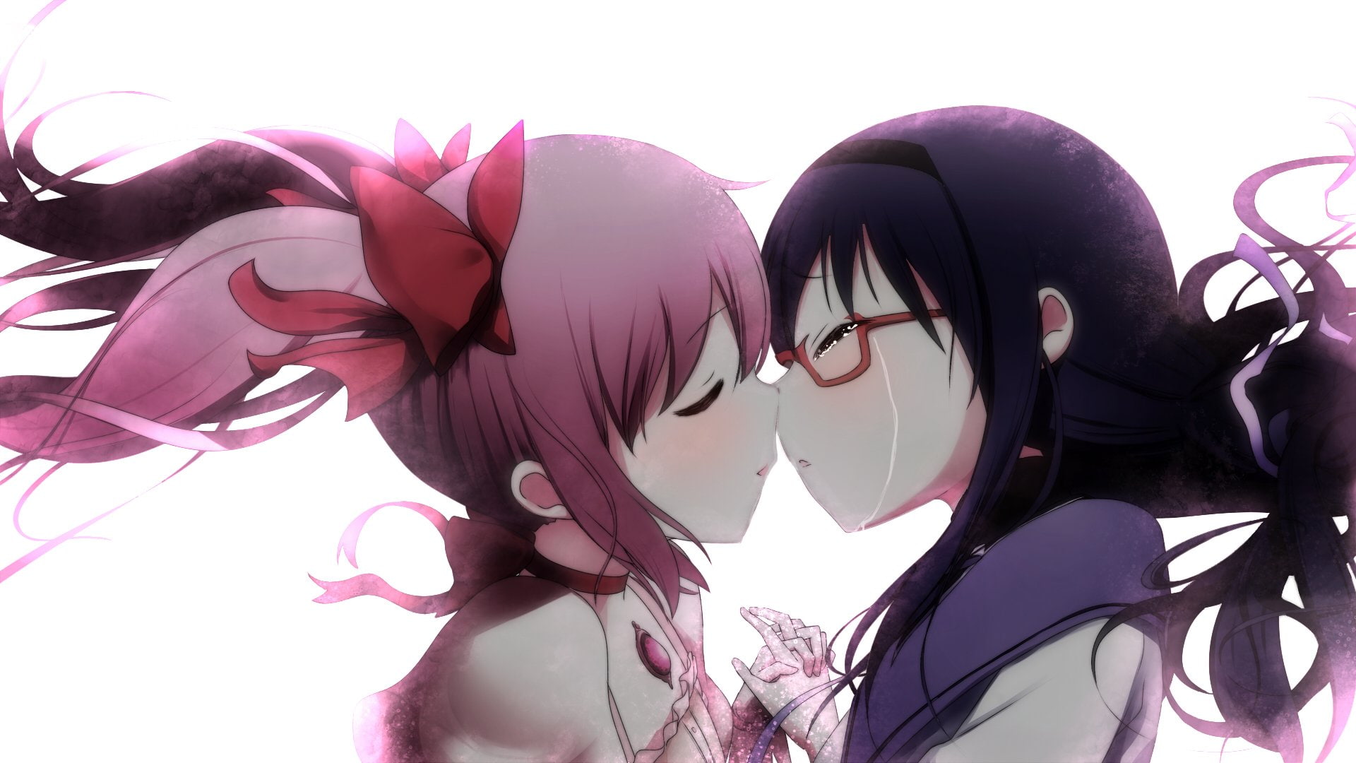 Yuri, Puella Magi Madoka Magica, Anime, 1080P, Homura Akemi, Madoka Kaname, HD Wallpaper