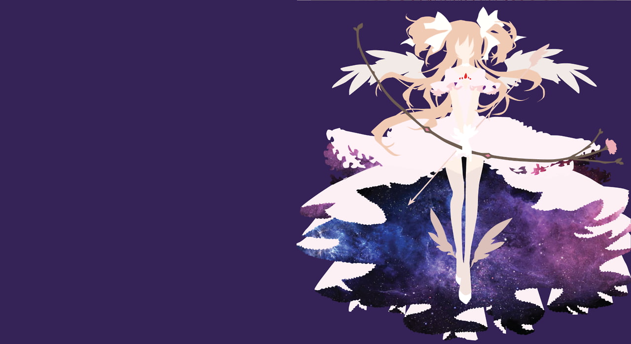 freshness, growth, close-up, vulnerability, Mahou Shoujo Madoka Magica, flower head, pollen, purple, 720P, inflorescence, anime girls, copy space, Kaname Madoka, HD Wallpaper
